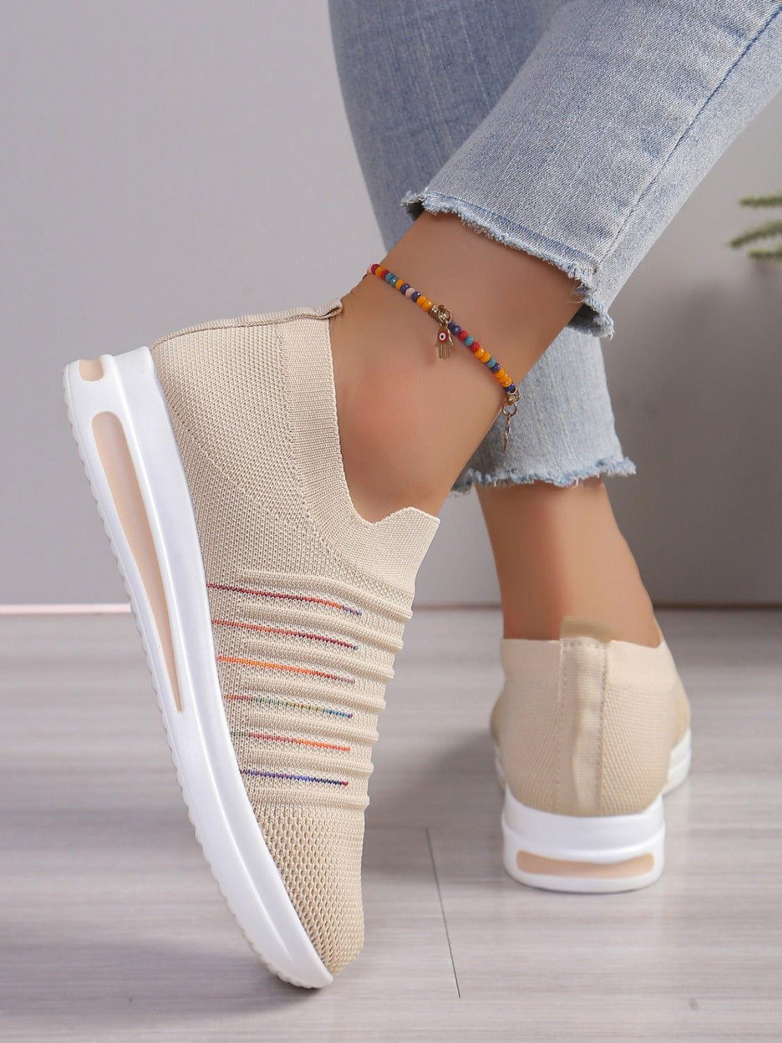 Breathable Mesh Wedge Sneakers - Clothes For Her Online Store