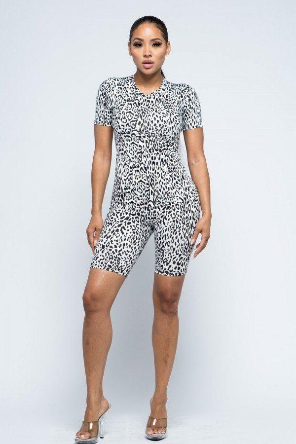 Brushed Short Sleeve Top And Biker Pants And Face Mask Set - Clothes For Her Online Store