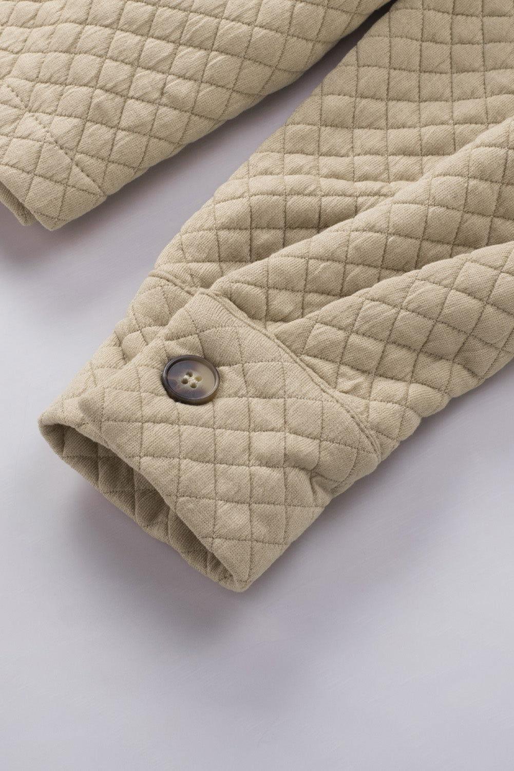 Button Down Collared Jacket - Clothes For Her Online Store