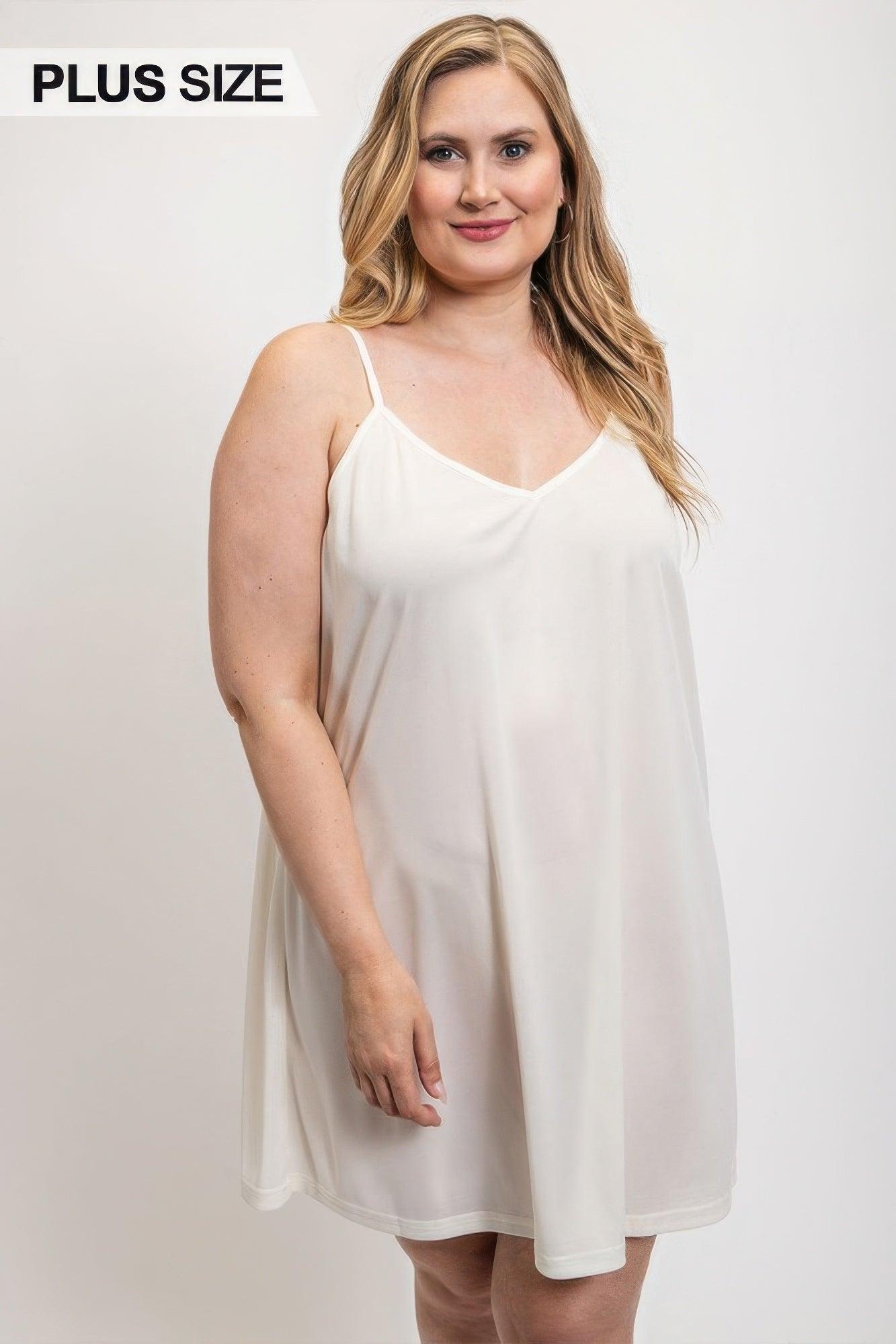V-neck slip dress with adjustable straps - Clothes For Her Online Store