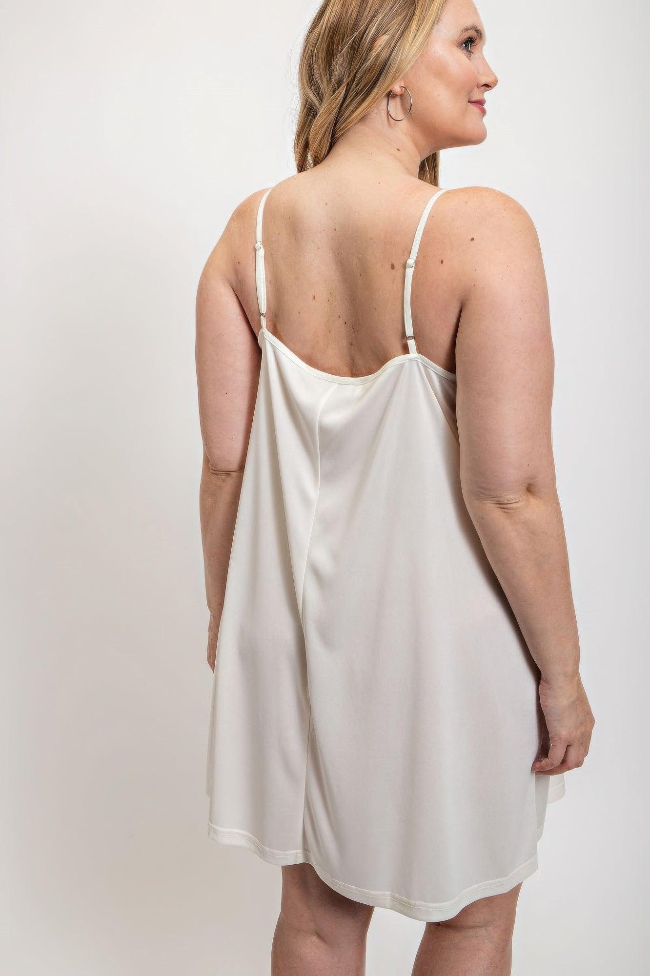 V-neck slip dress with adjustable straps - Clothes For Her Online Store