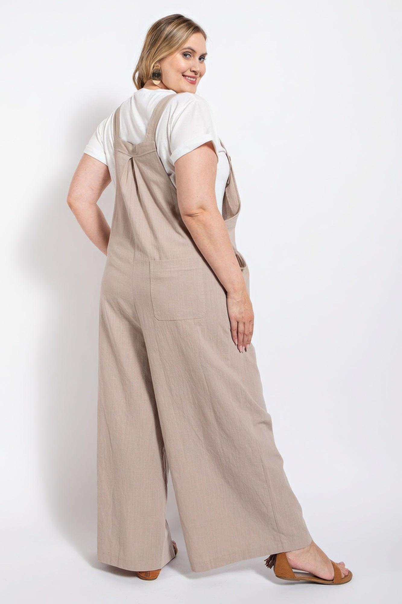 Pintuck detail overall with side pockets - Clothes For Her Online Store
