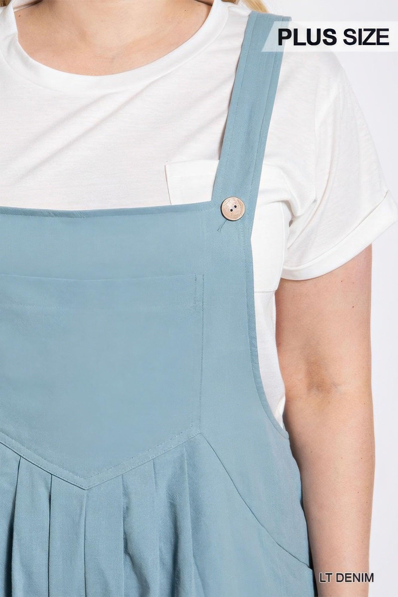 Pintuck detail overall with side pockets - Clothes For Her Online Store