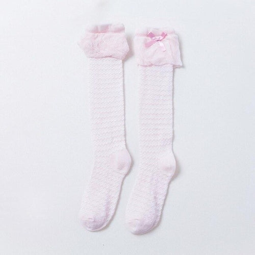 Baby Girls Leg High Barrel Cotton Socks