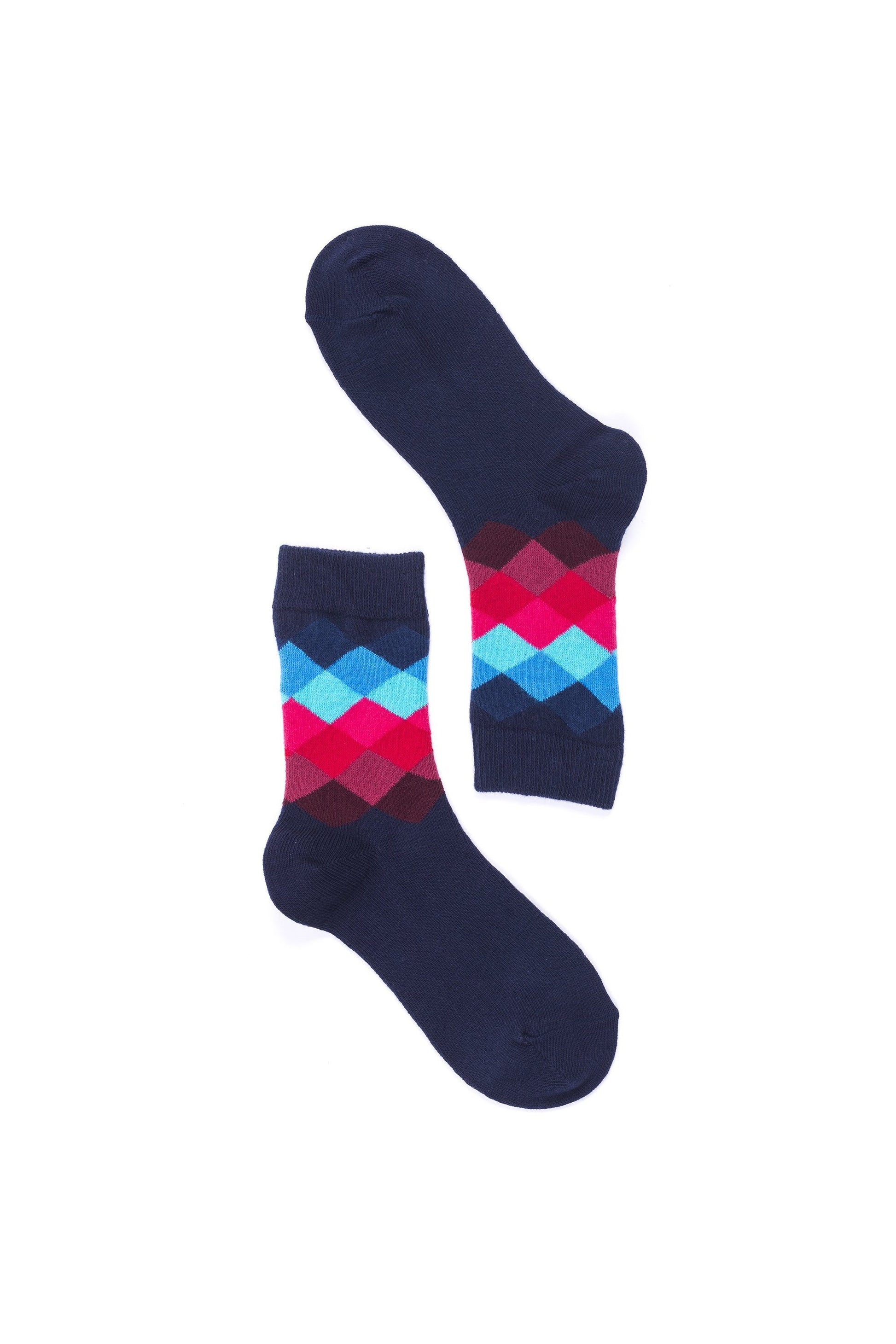 Kids Navy Paradise Diamond Socks