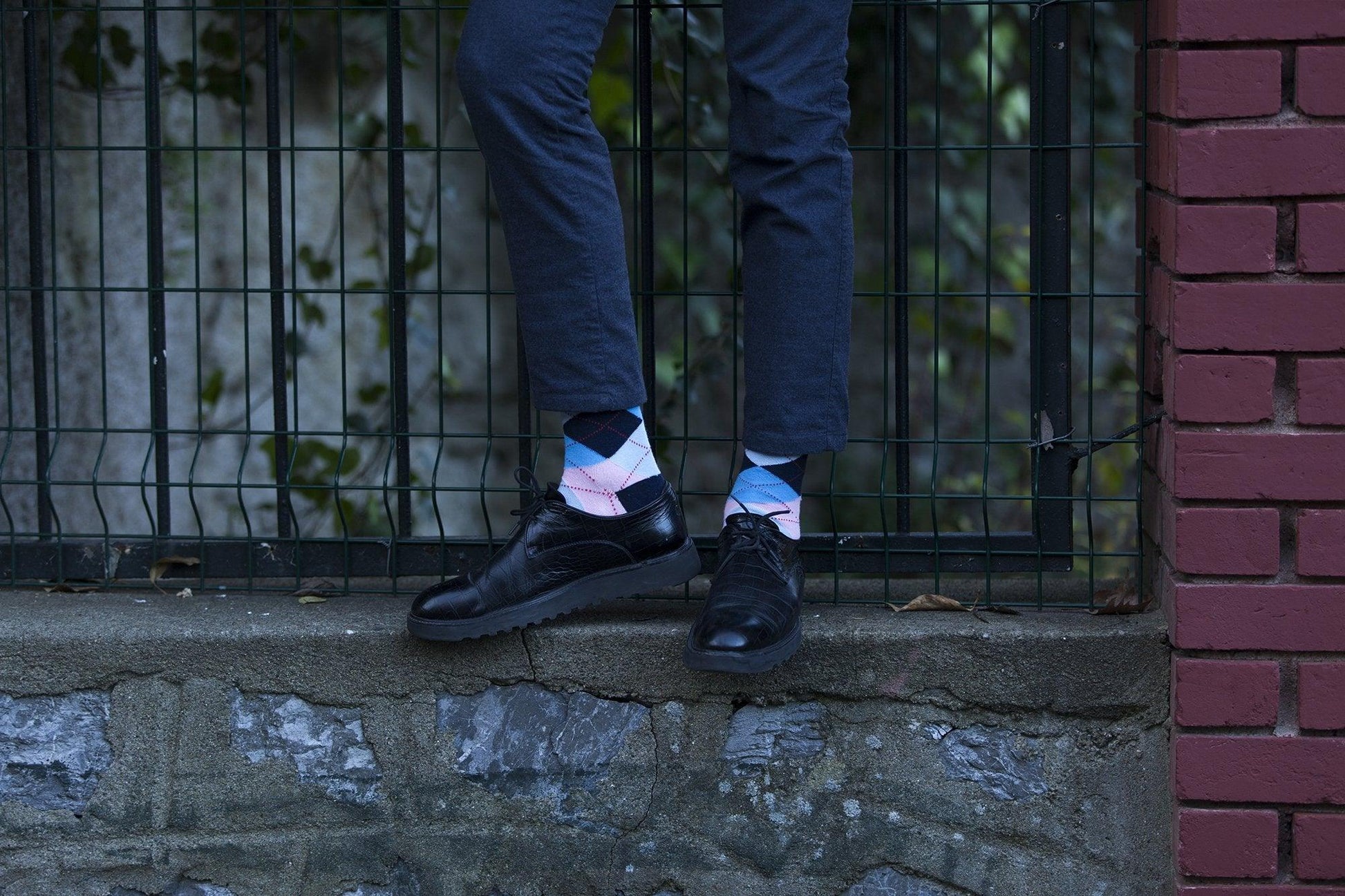 Men's Blush Argyle Socks