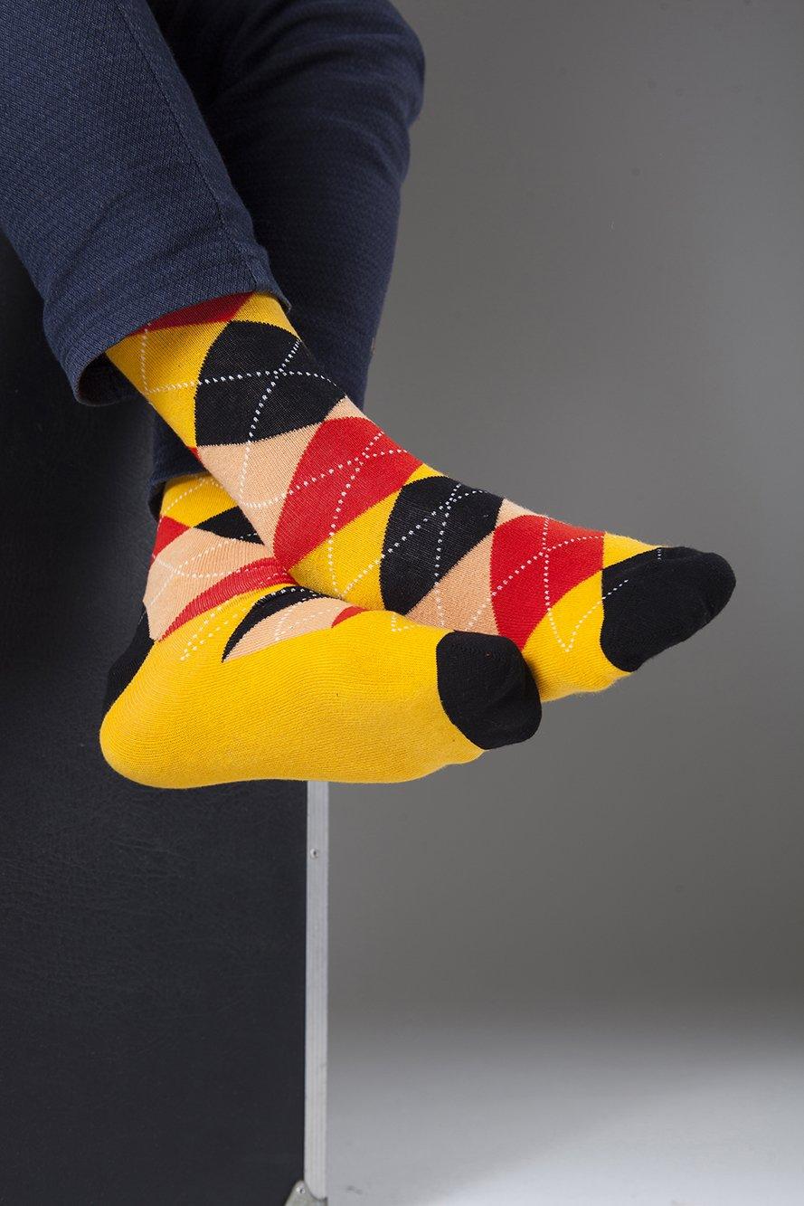 Men's Spicy Orange Argyle Socks