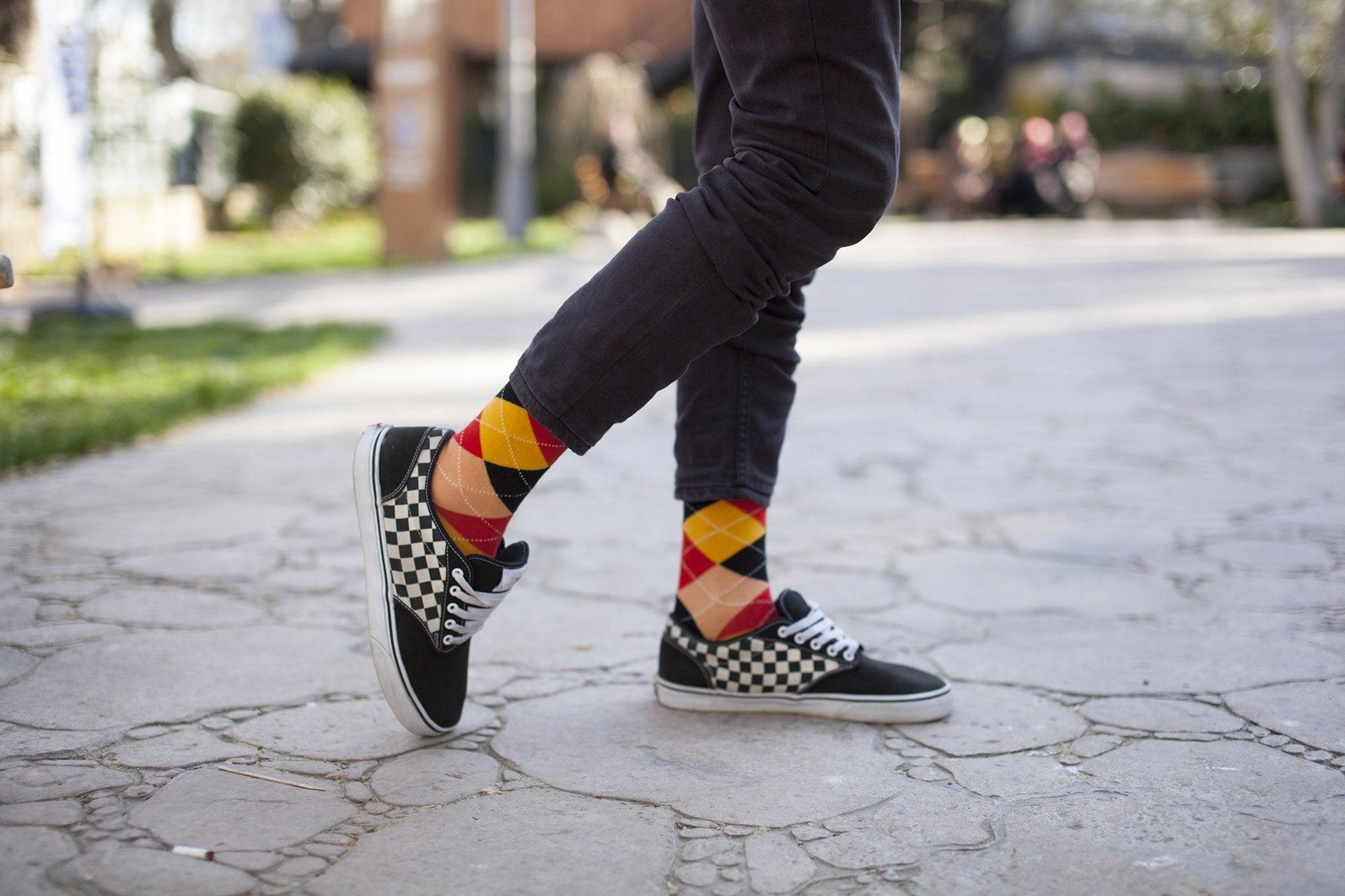 Men's Spicy Orange Argyle Socks