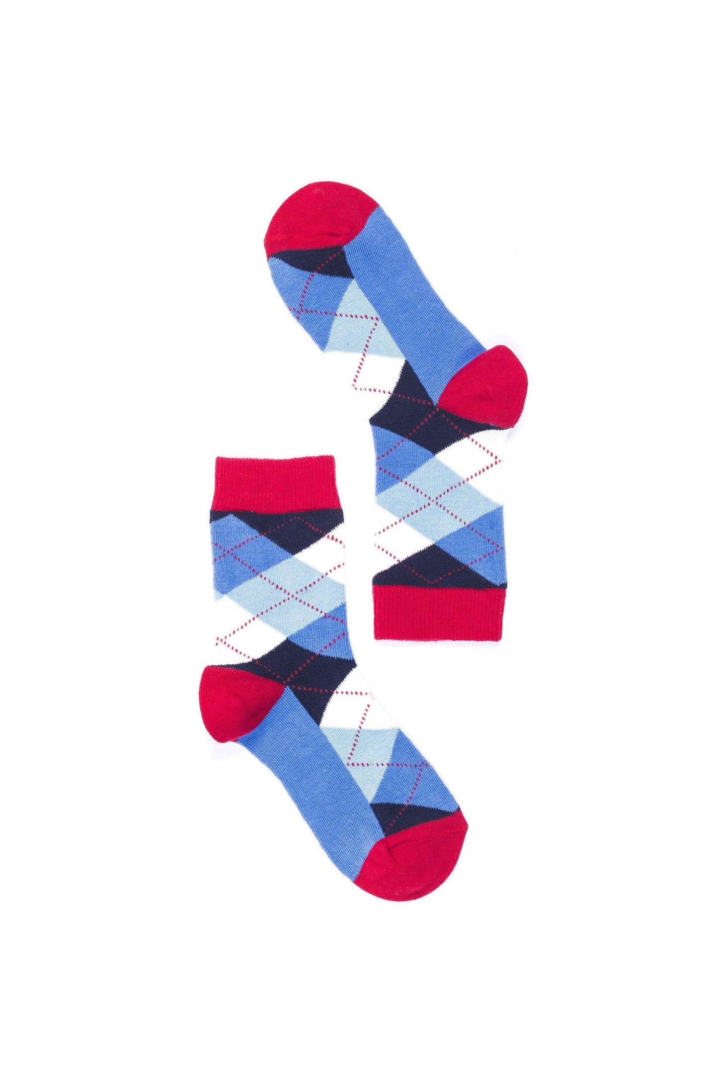 Women's Cerulean Red Argyle Socks