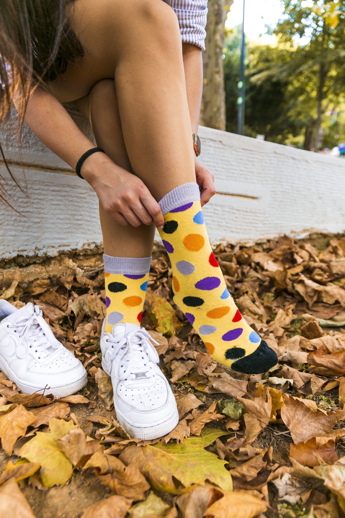 Women's Blonde Dot Socks