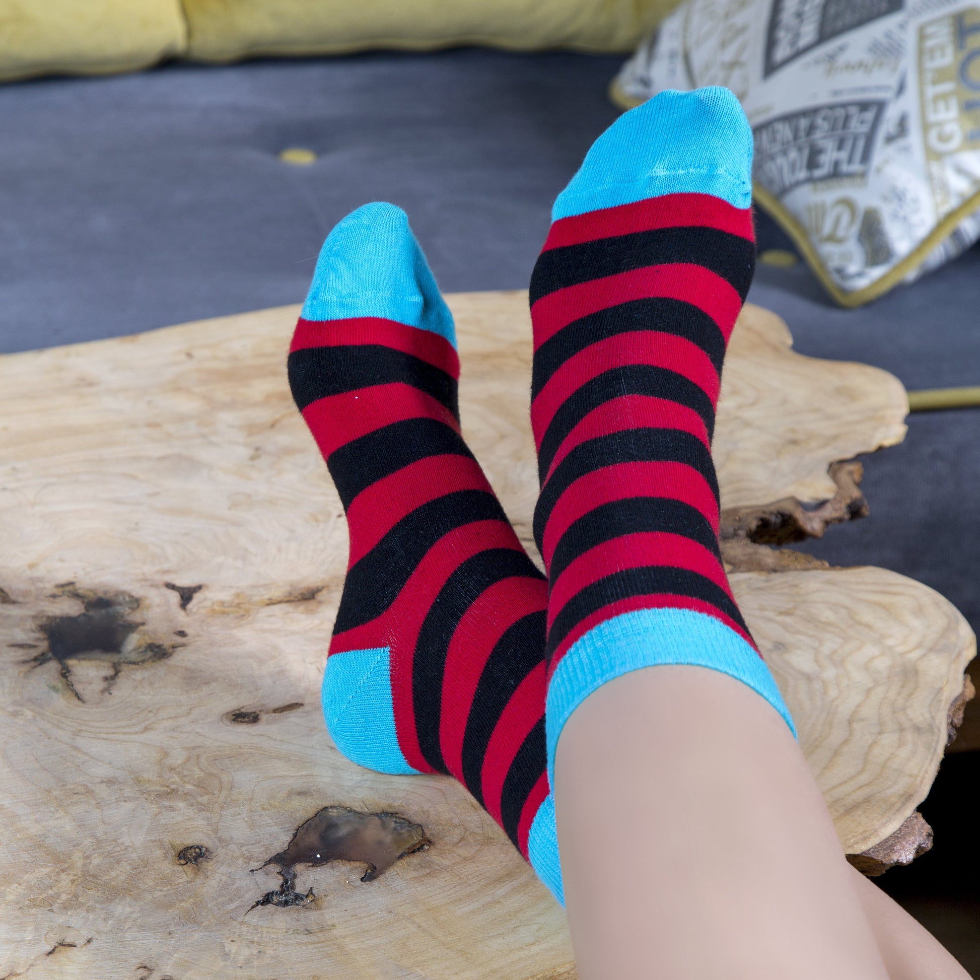 Women's Red Sky Stripe Socks