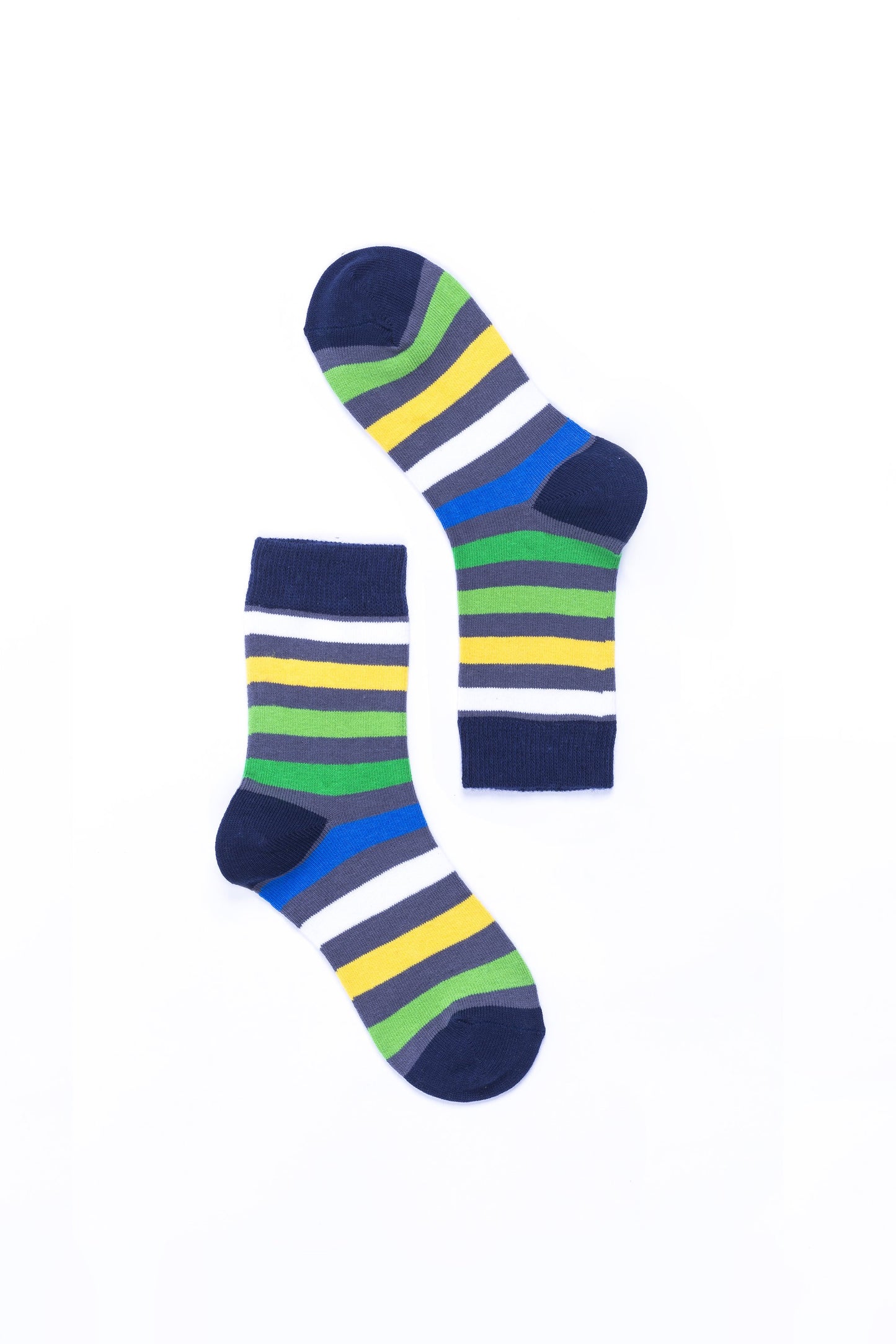 Women's Grey Emerald Stripe Socks