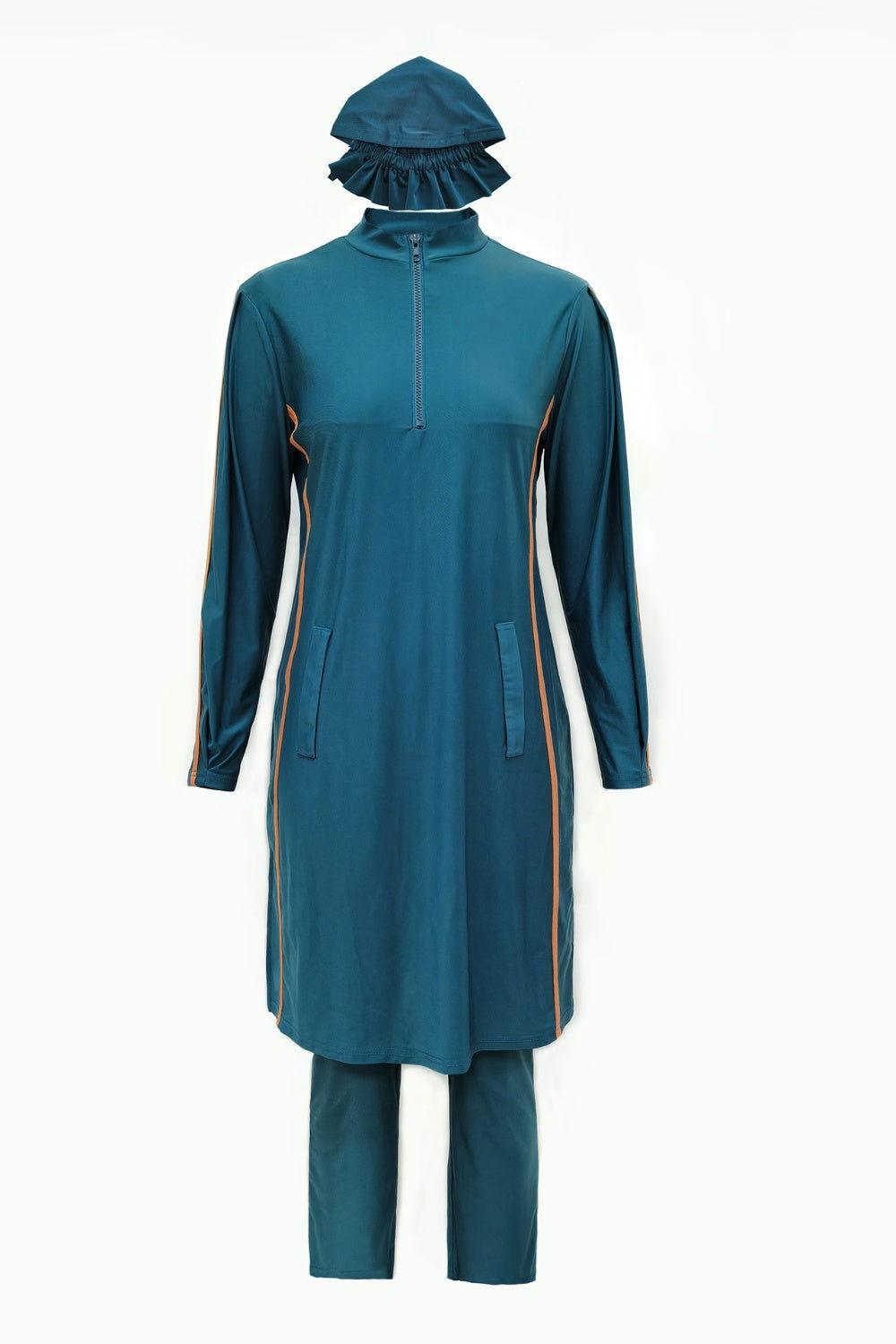 Cap, Quarter Zip Top and Pants Swim Set - Clothes For Her Online Store