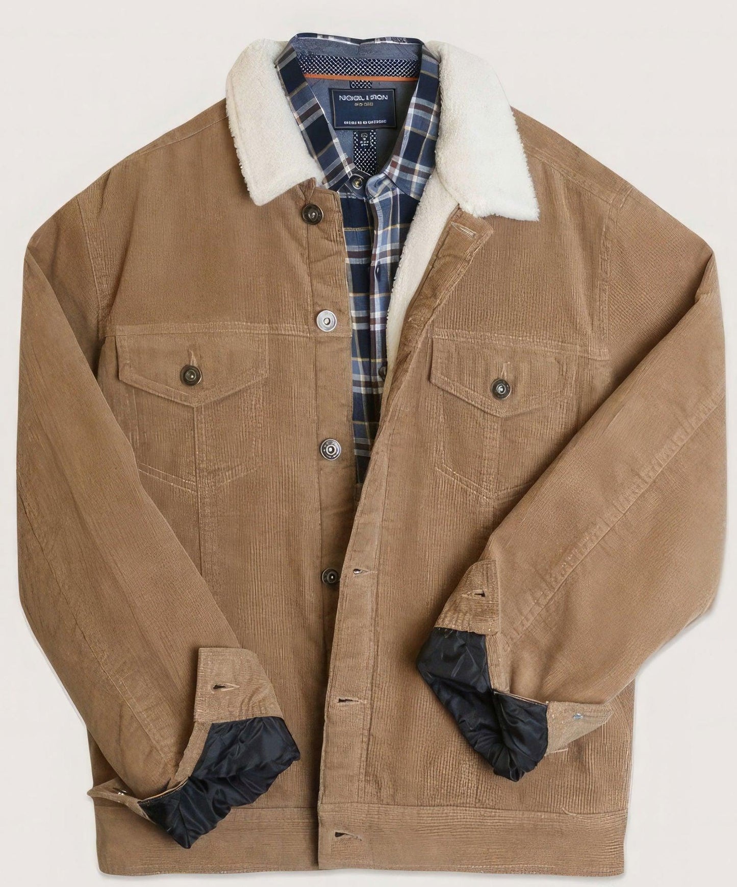Casual Corduroy Lined Trucker Jacket - Clothes For Her Online Store