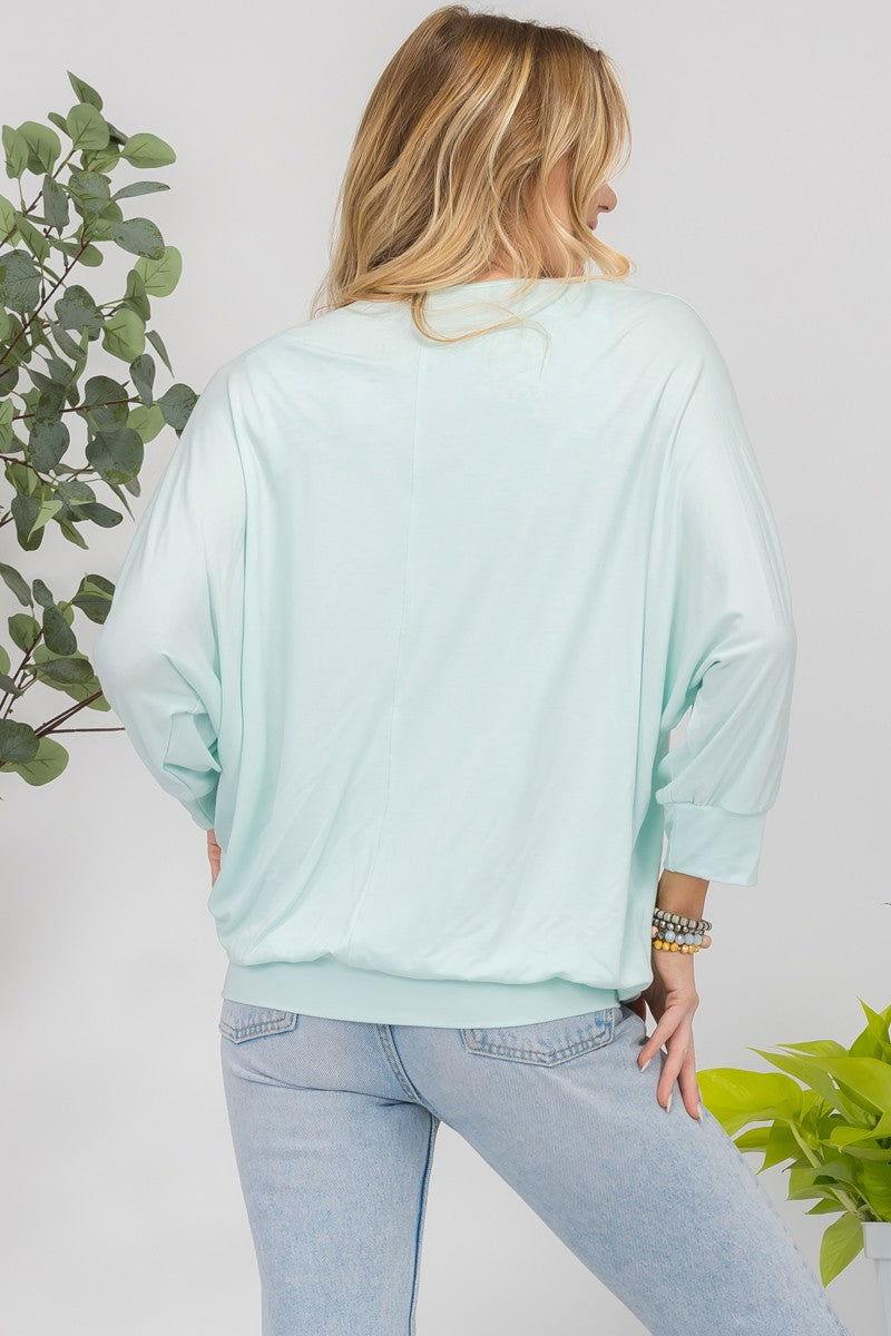 Celeste Full Size Floral Round Neck Top with Two Layer Detail - Clothes For Her Online Store