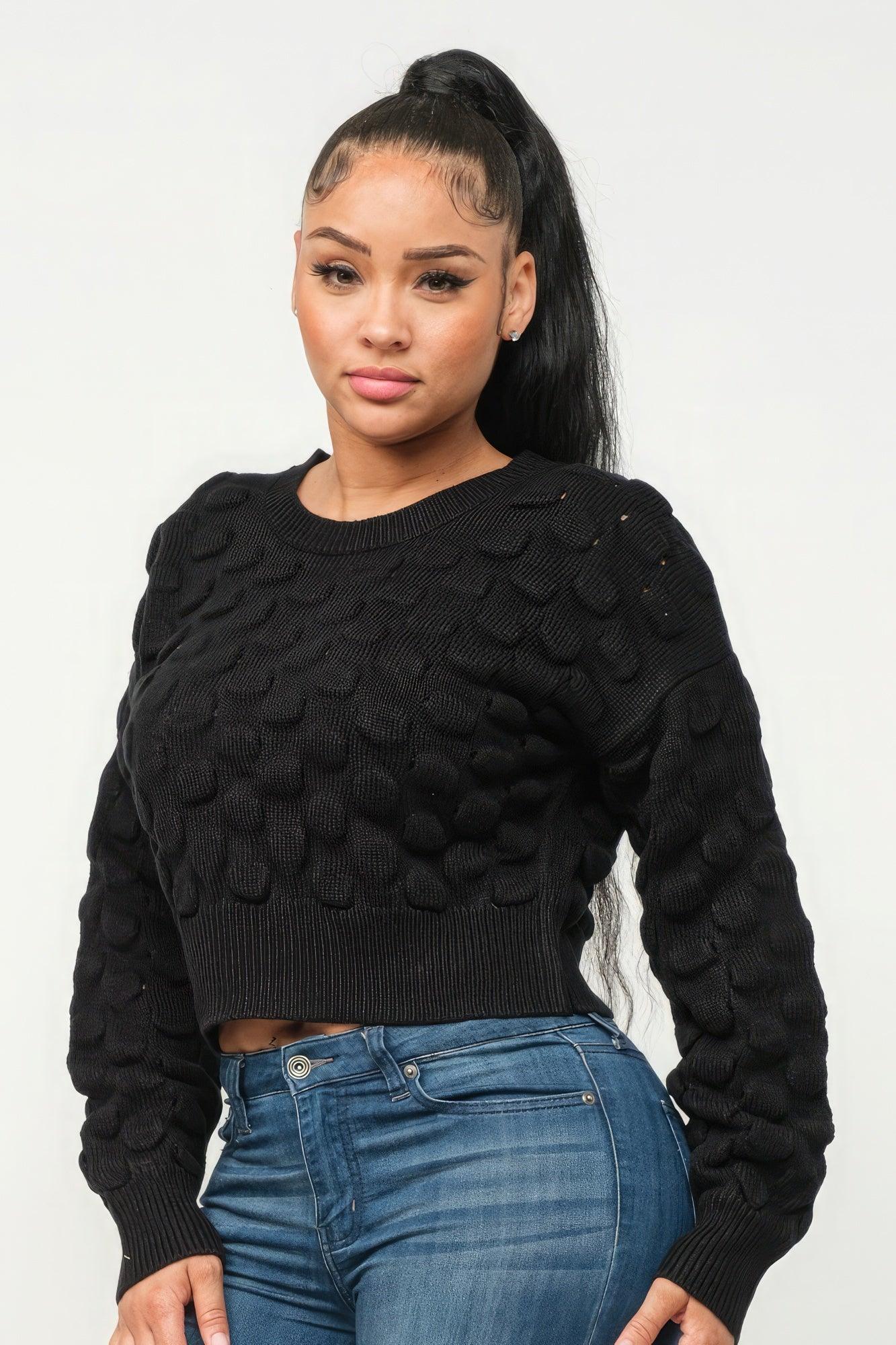 Checker Sweater Top - Clothes For Her Online Store