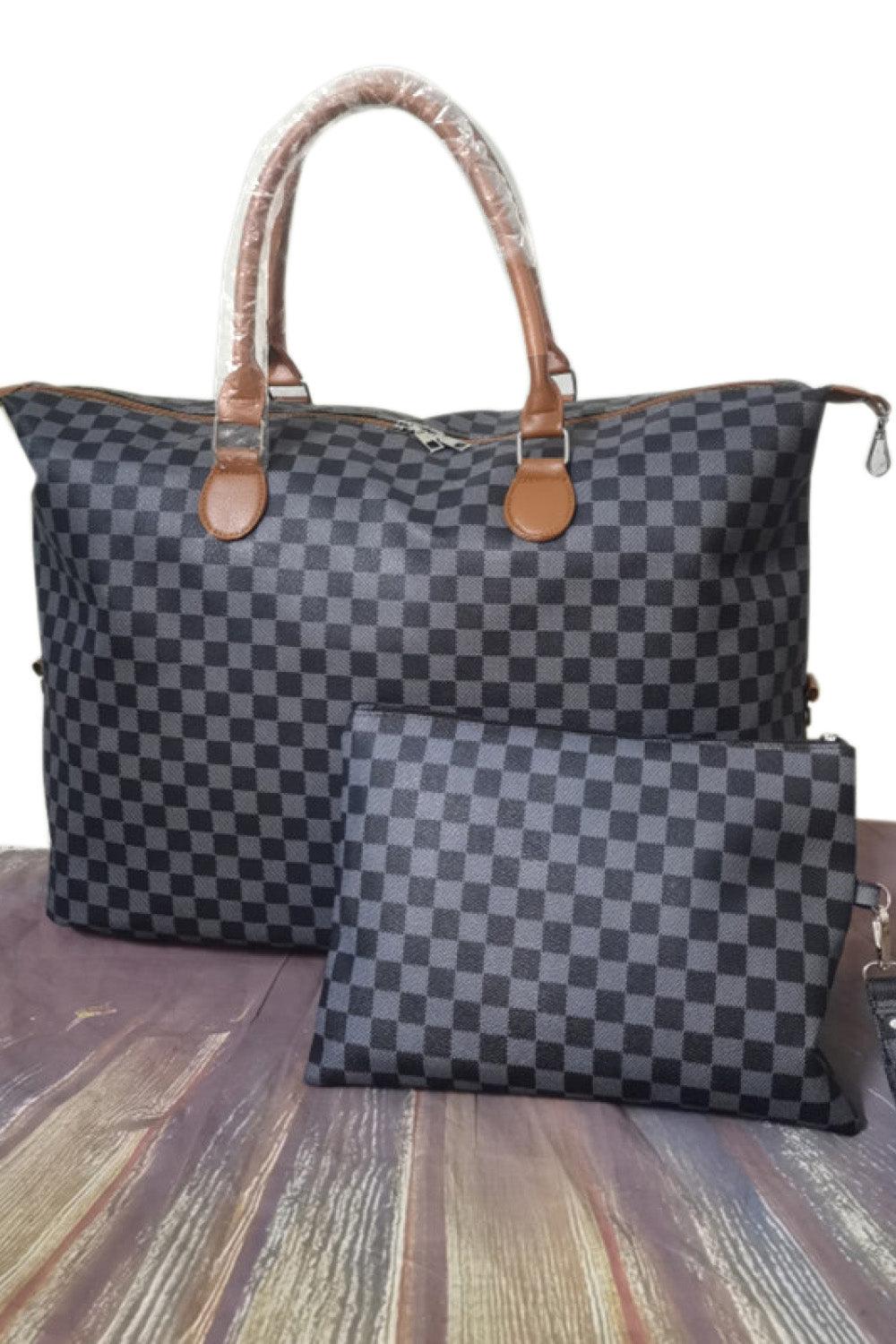 Checkered Two-Piece Bag Set - Clothes For Her Online Store