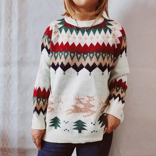 Christmas Element Long Sleeve Sweater - Clothes For Her Online Store