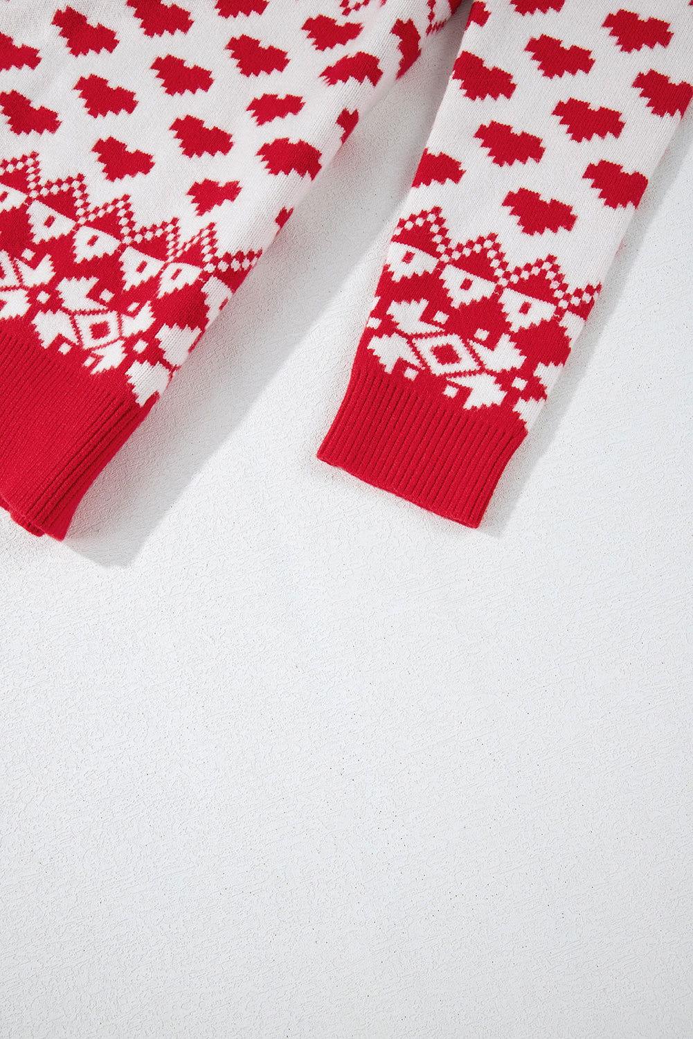 Christmas Element Turtleneck Long Sleeve Sweater - Clothes For Her Online Store
