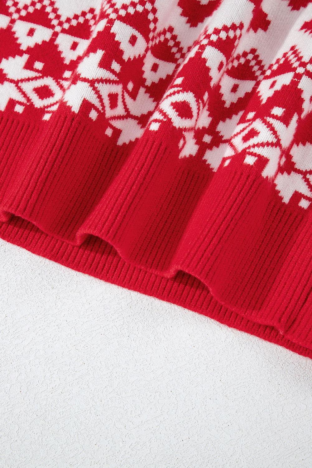 Christmas Element Turtleneck Long Sleeve Sweater - Clothes For Her Online Store
