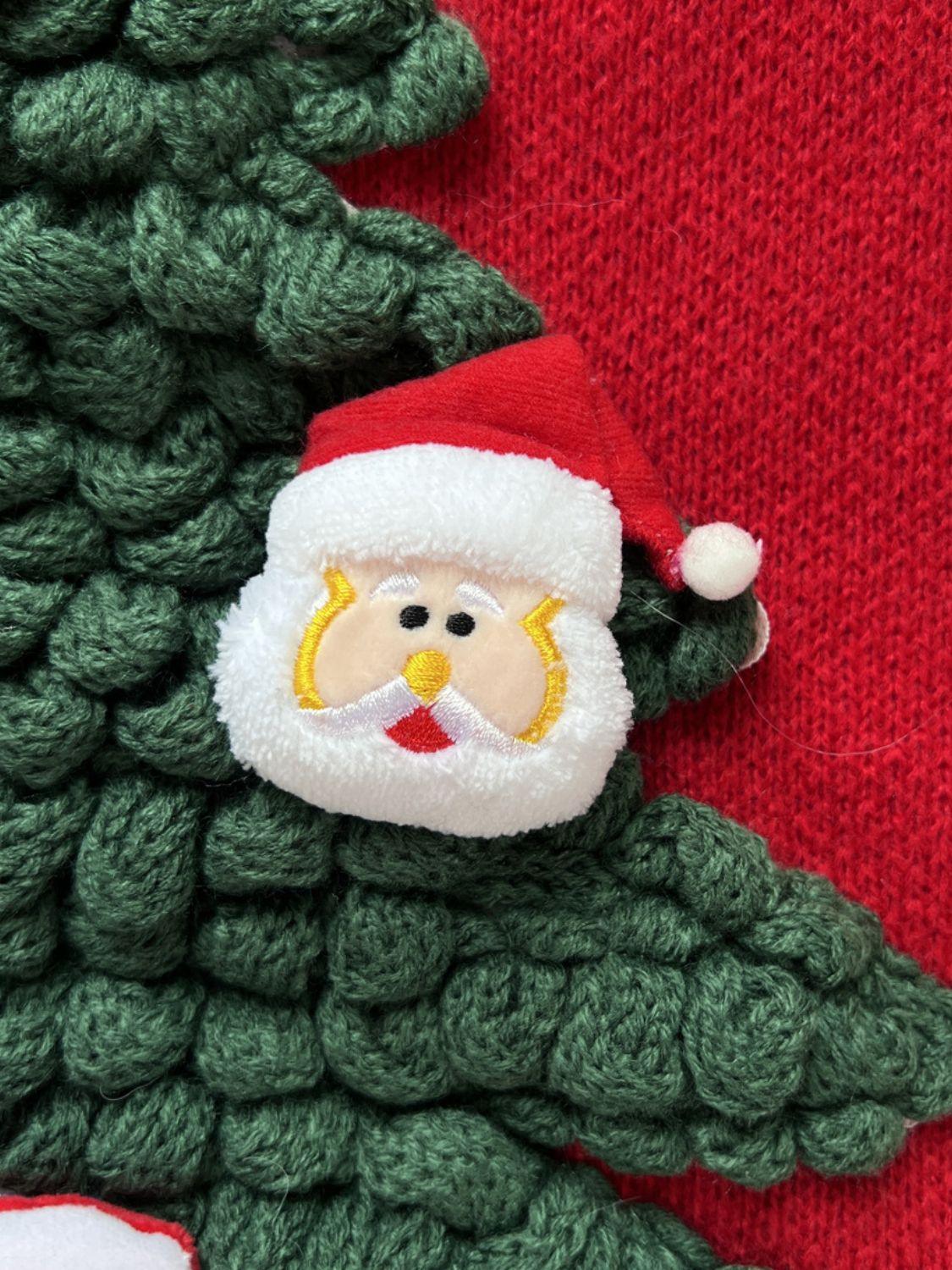 Christmas Tree Round Neck Long Sleeve Sweater - Clothes For Her Online Store