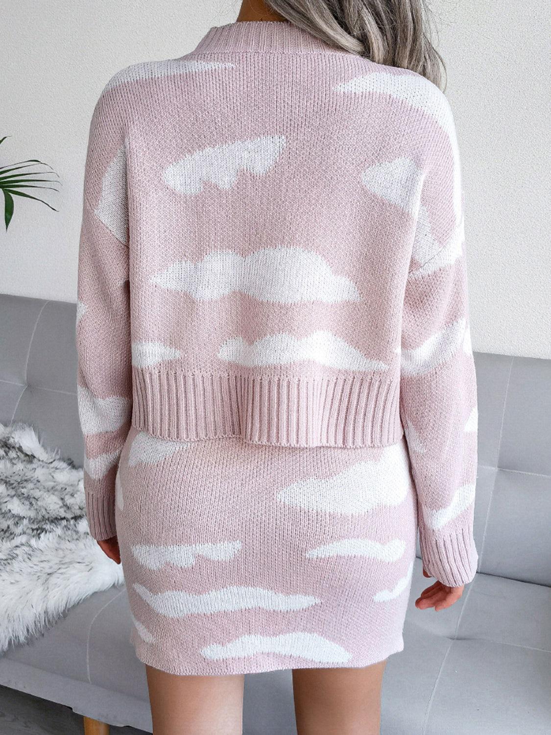Cloud Sweater and Knit Skirt Set - Clothes For Her Online Store