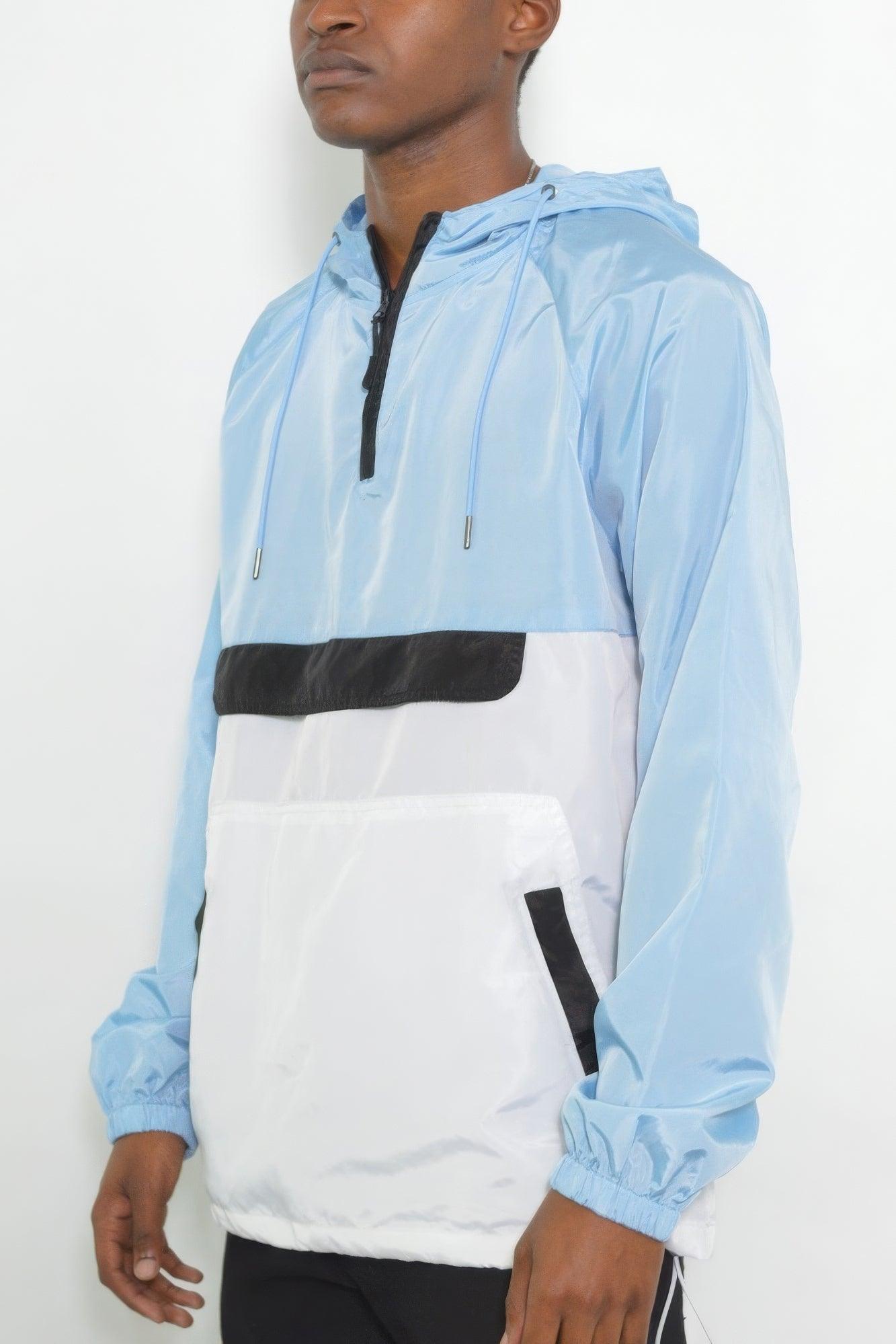 Color Block Anorak Jacket Pullover Windbreaker - Clothes For Her Online Store