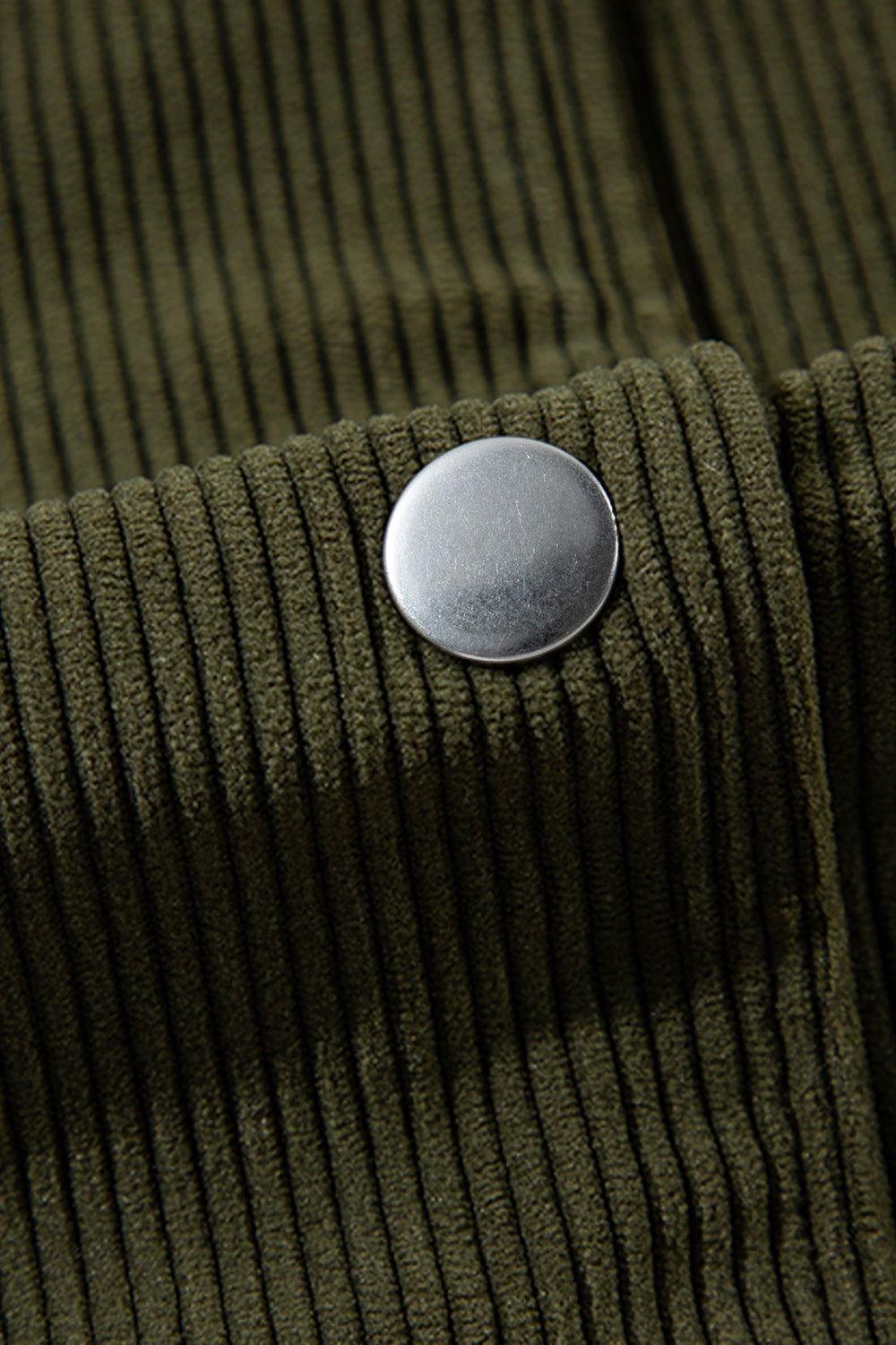 Contrast Baseball Collar Snap Down Long Sleeve Jacket - Clothes For Her Online Store