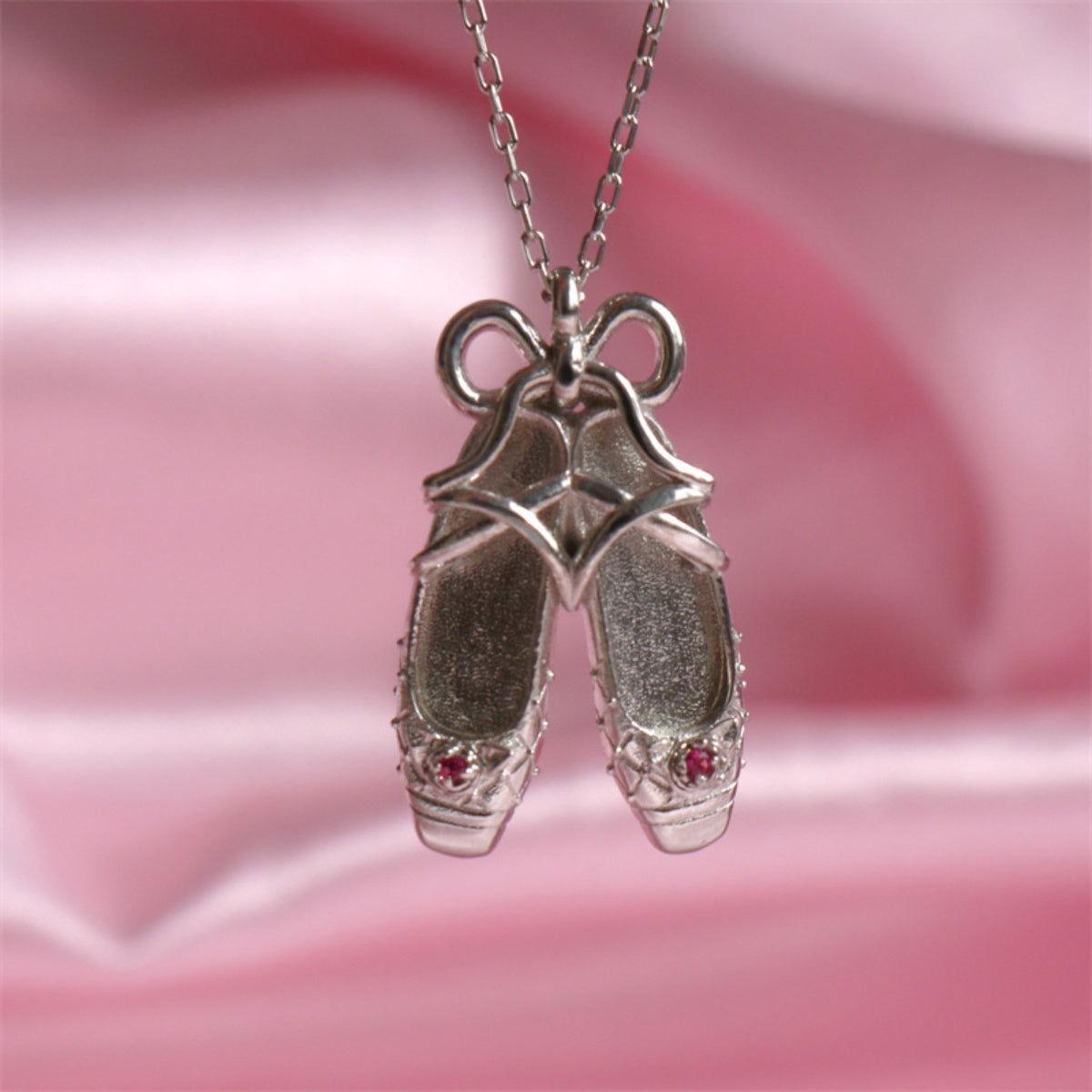 Copper Ballet Shoe Pendant Necklace - Clothes For Her Online Store