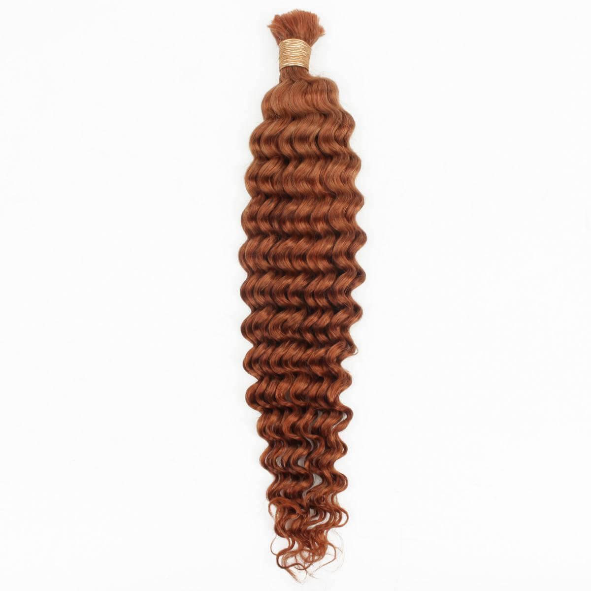 Copper Deep Wave Bulk Human Braiding Hair - Clothes For Her Online Store