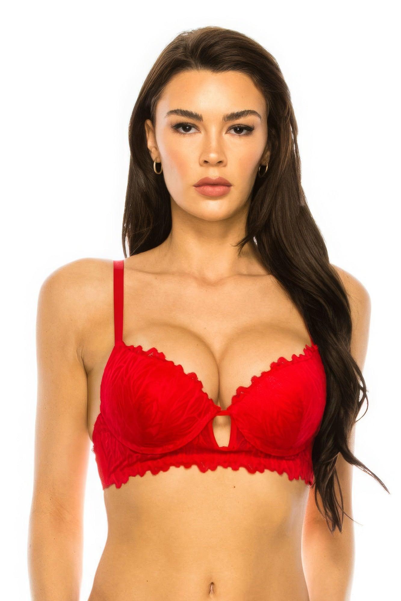 Coverage Lace Trim Bra - Clothes For Her Online Store