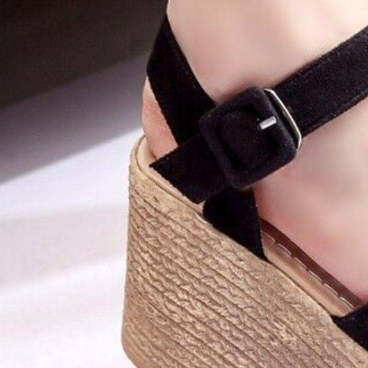 Crisscross Open Toe Wedge Sandals - Clothes For Her Online Store