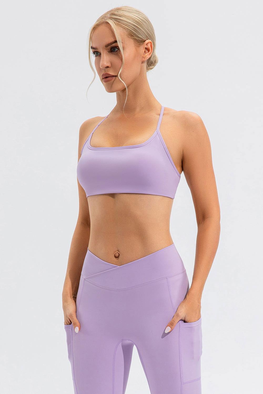 Crisscross Spaghetti Strap Active Cami - Clothes For Her Online Store