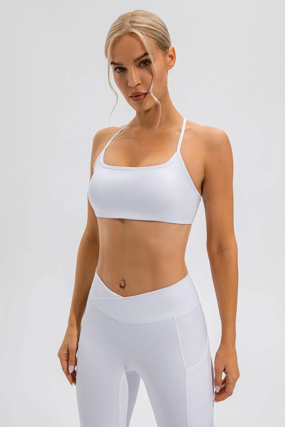 Crisscross Spaghetti Strap Active Cami - Clothes For Her Online Store