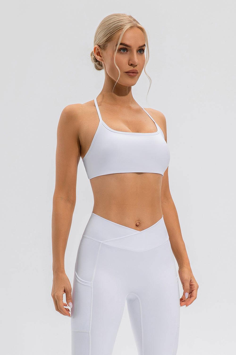 Crisscross Spaghetti Strap Active Cami - Clothes For Her Online Store