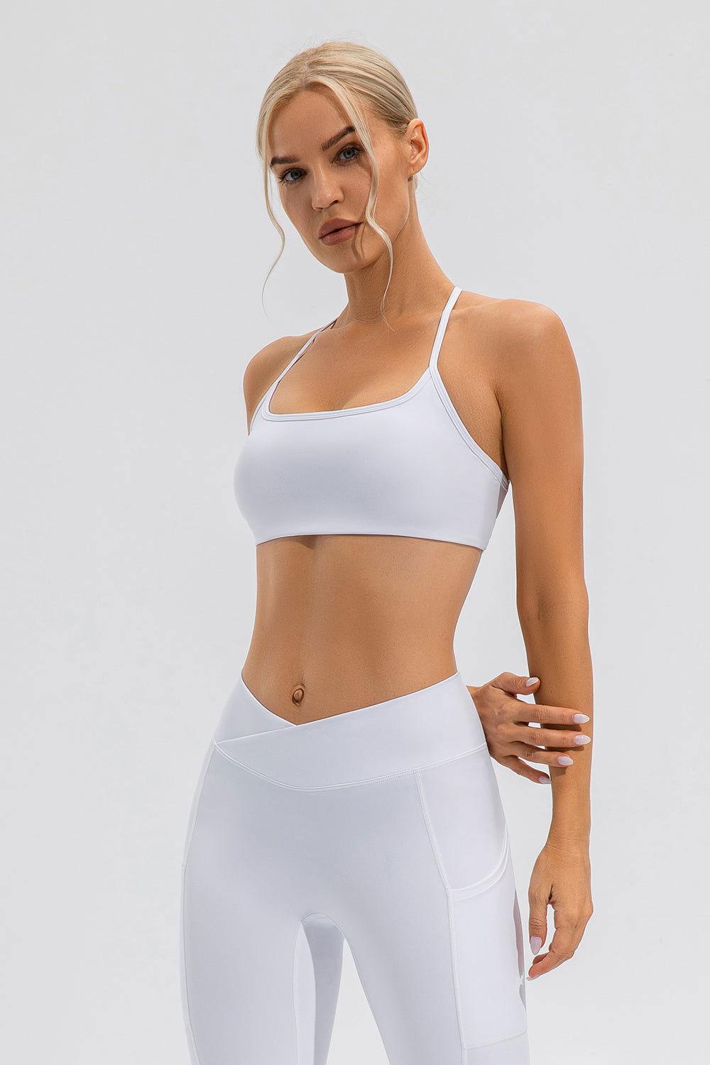 Crisscross Spaghetti Strap Active Cami - Clothes For Her Online Store