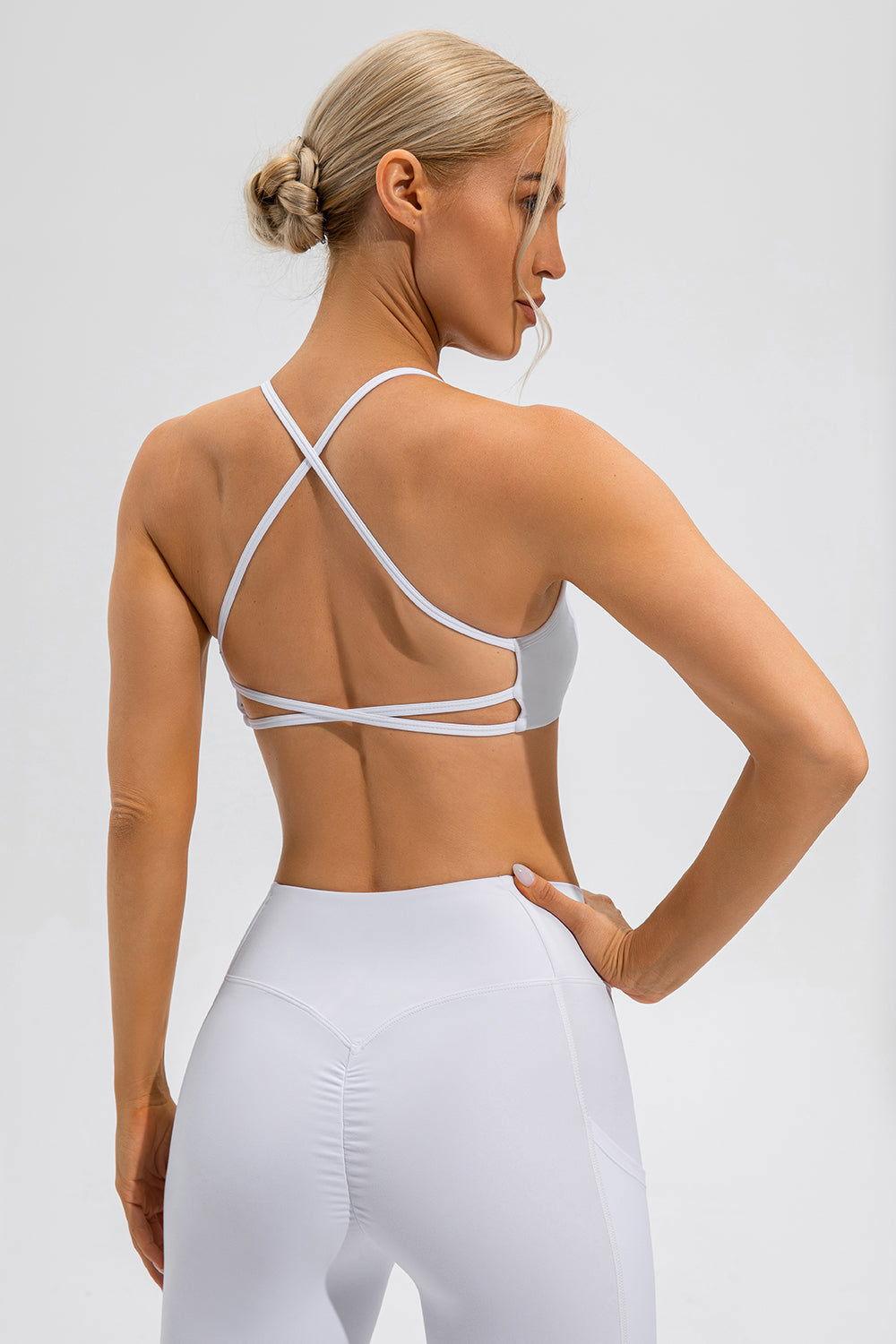 Crisscross Spaghetti Strap Active Cami - Clothes For Her Online Store