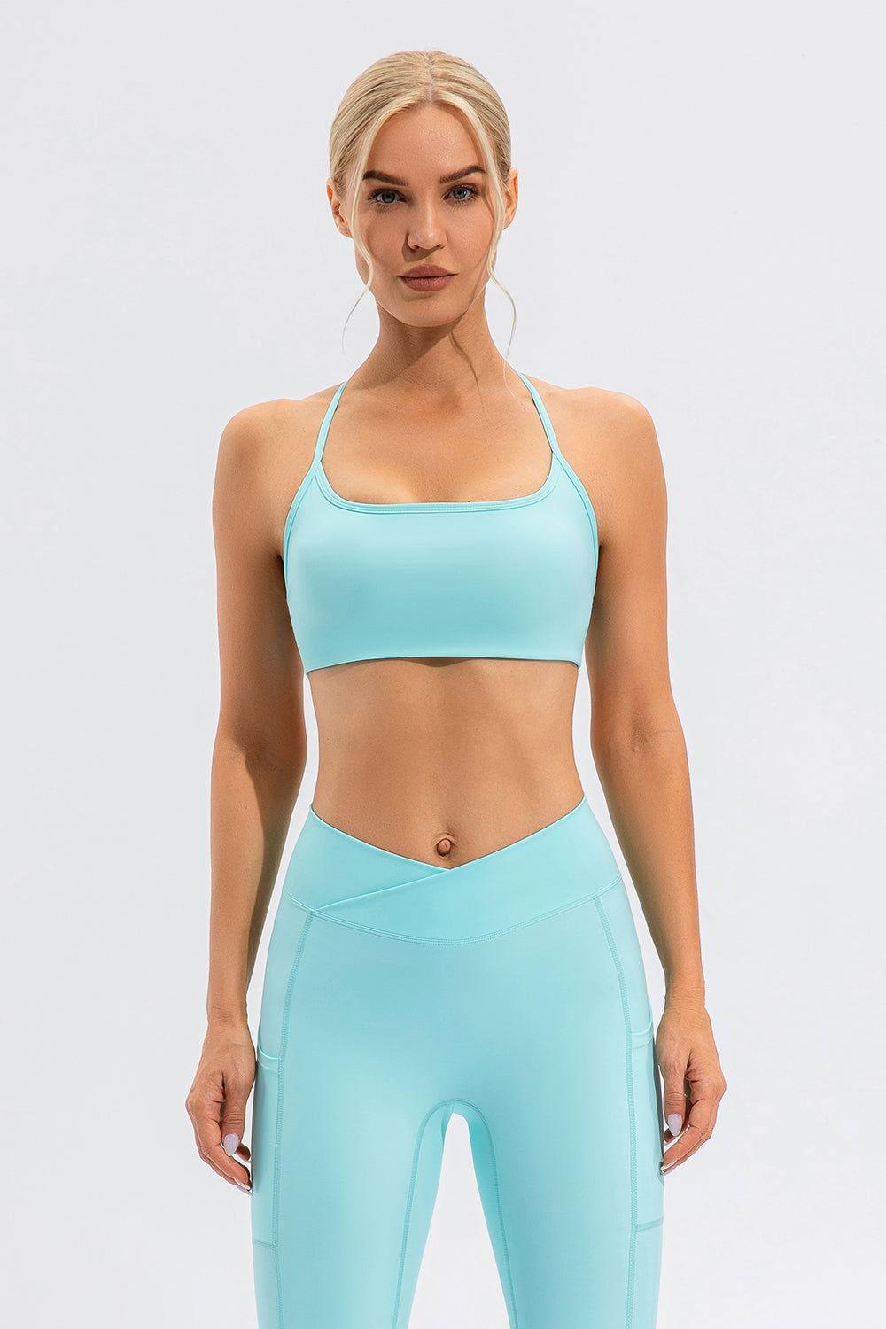 Crisscross Spaghetti Strap Active Cami - Clothes For Her Online Store
