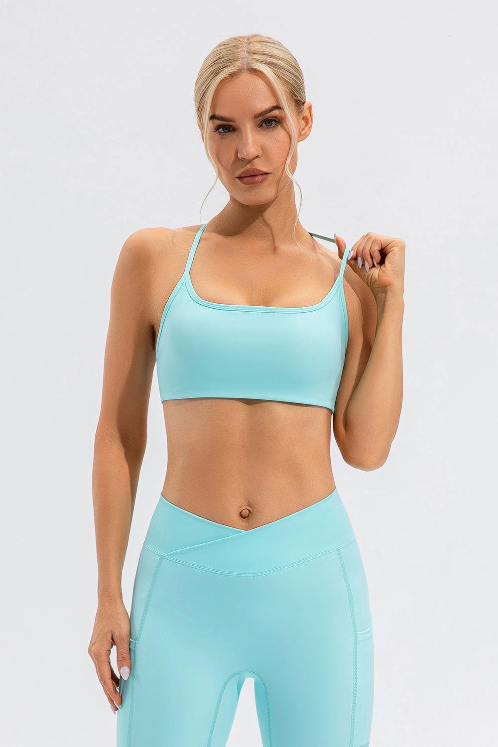 Crisscross Spaghetti Strap Active Cami - Clothes For Her Online Store