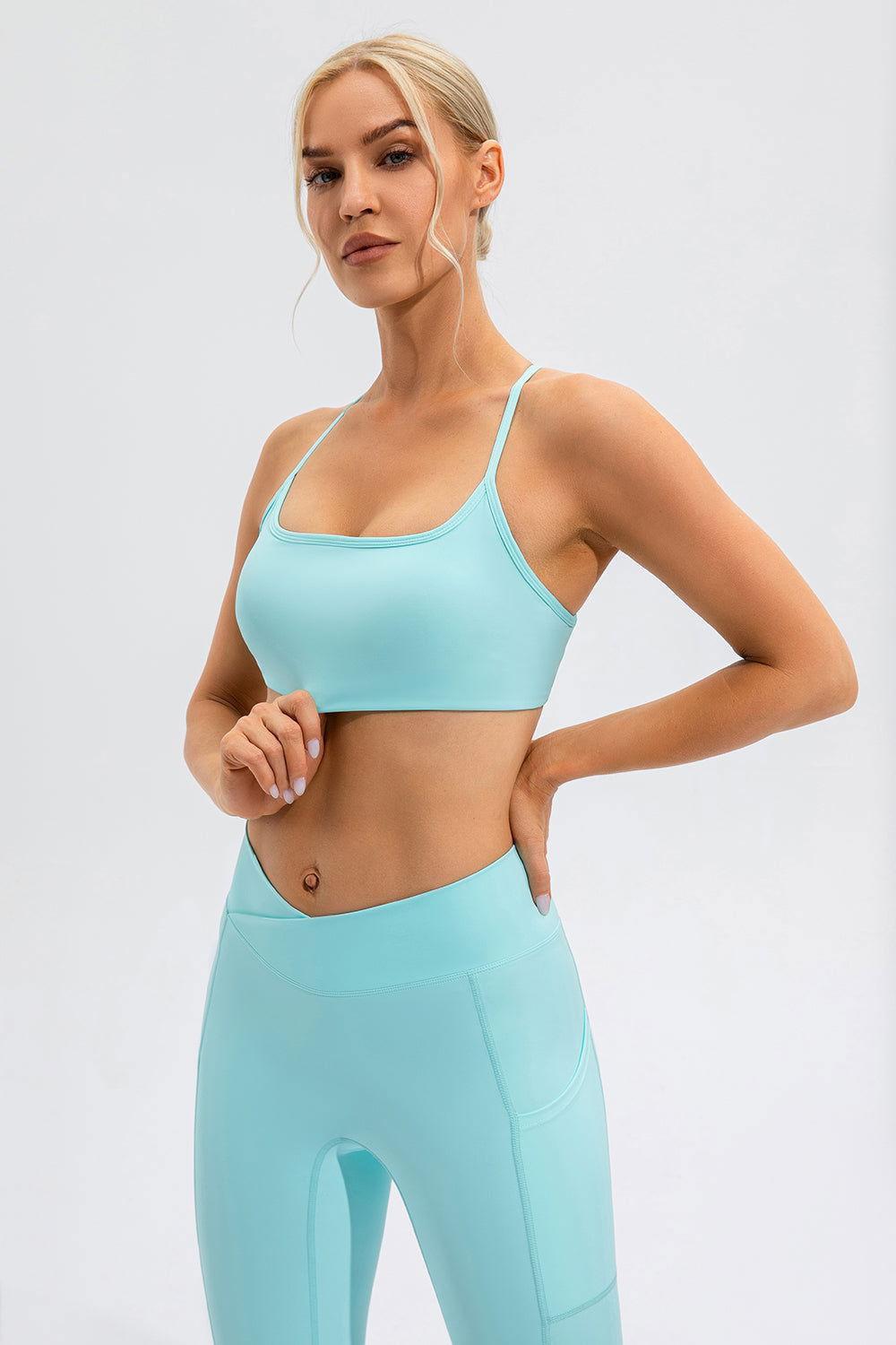 Crisscross Spaghetti Strap Active Cami - Clothes For Her Online Store