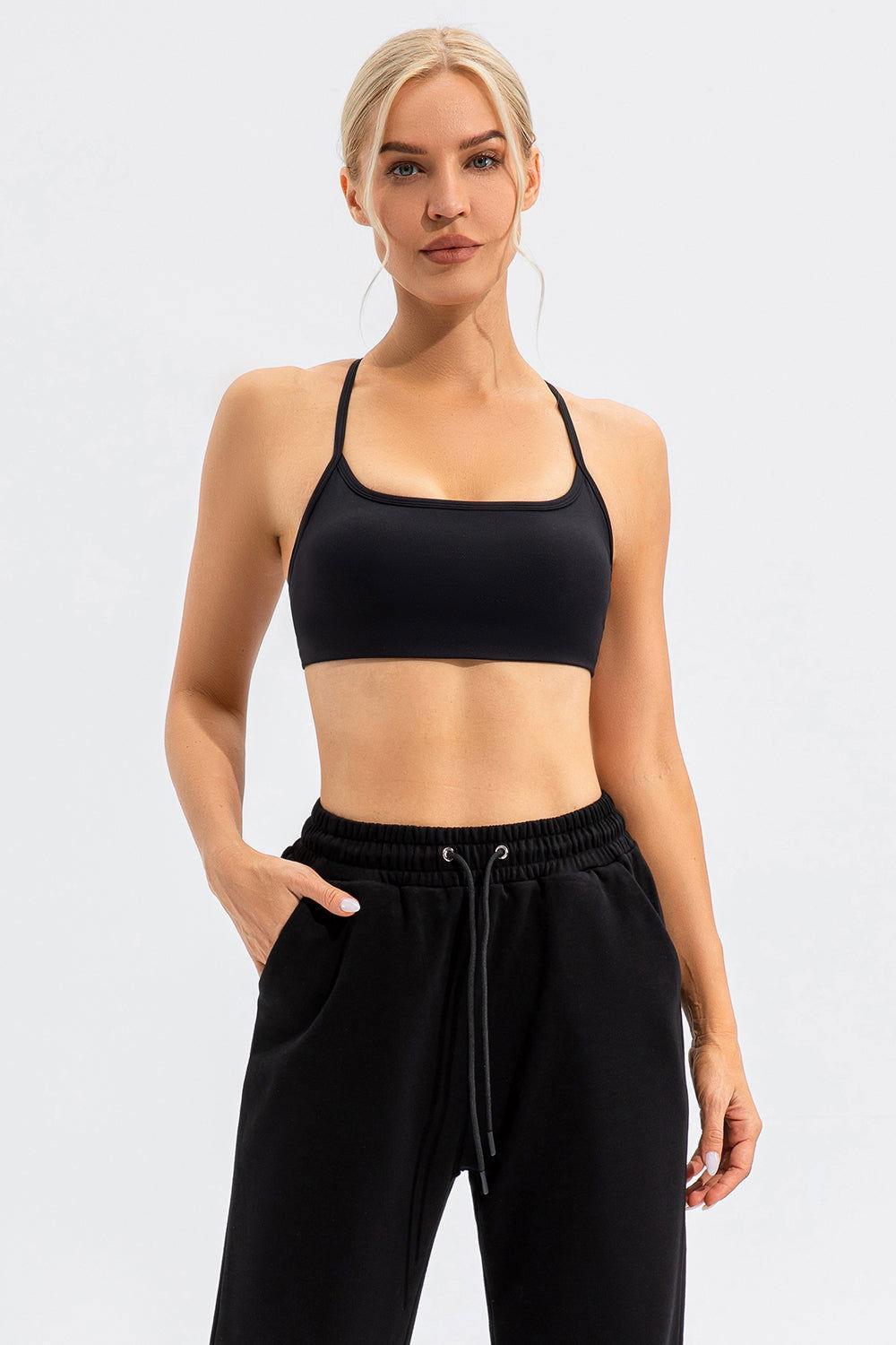 Crisscross Spaghetti Strap Active Cami - Clothes For Her Online Store
