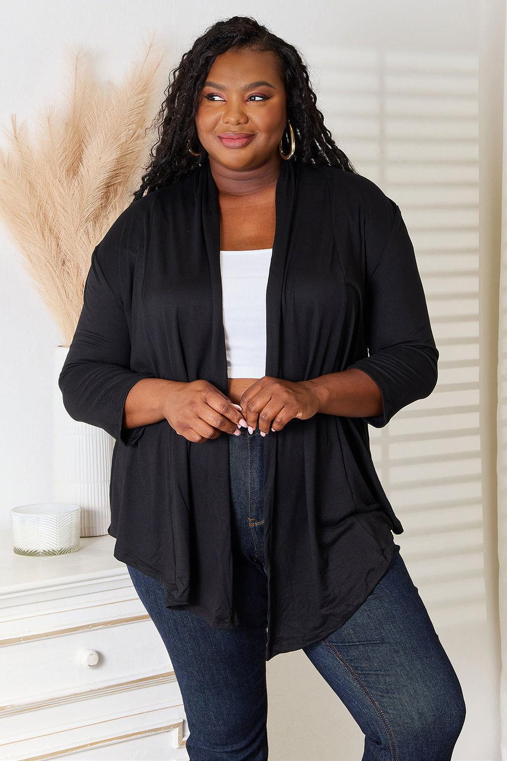 Culture Code Full Size Open Front Cardigan - Clothes For Her Online Store