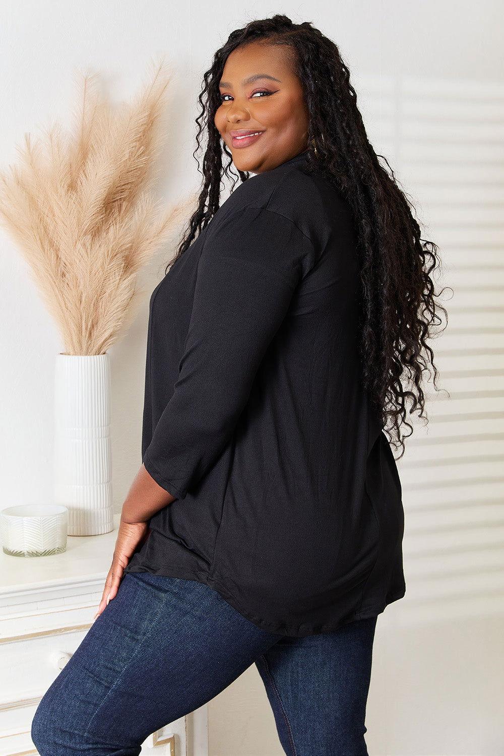 Culture Code Full Size Open Front Cardigan - Clothes For Her Online Store