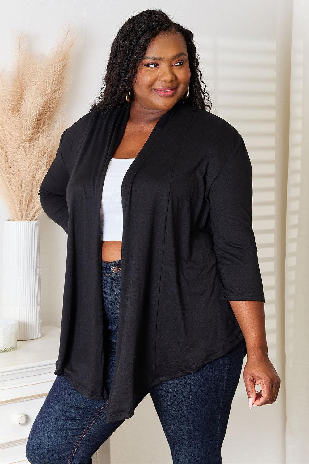 Culture Code Full Size Open Front Cardigan - Clothes For Her Online Store