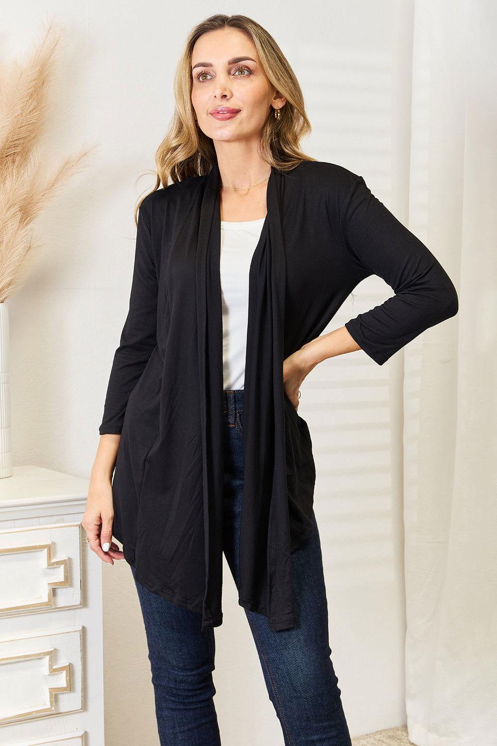 Culture Code Full Size Open Front Cardigan - Clothes For Her Online Store