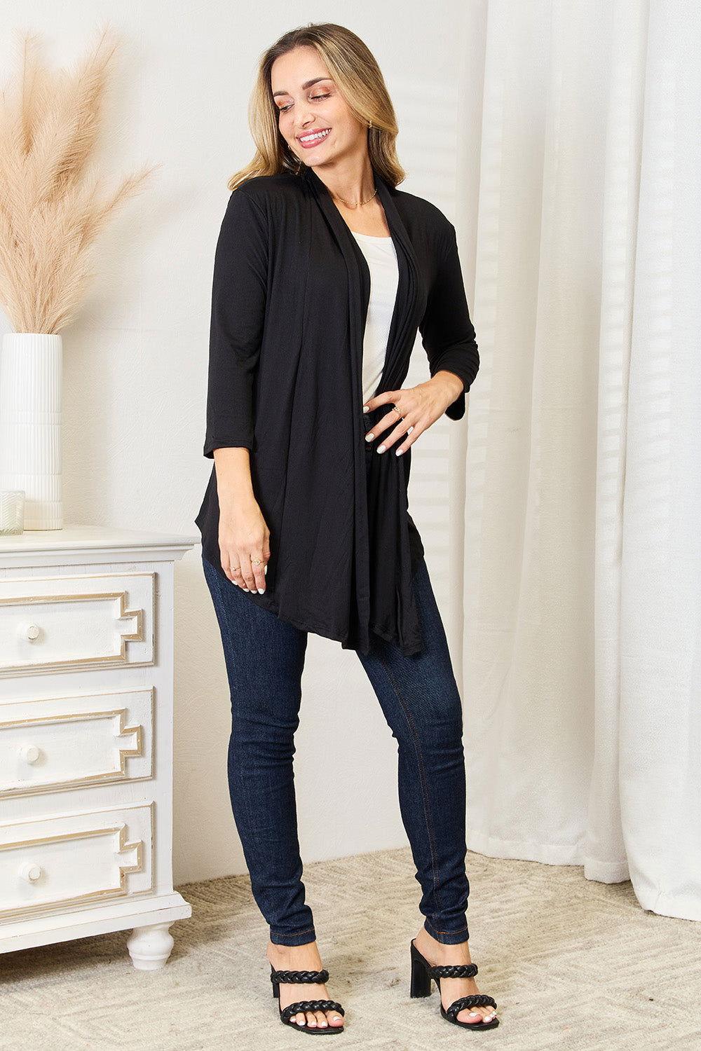 Culture Code Full Size Open Front Cardigan - Clothes For Her Online Store