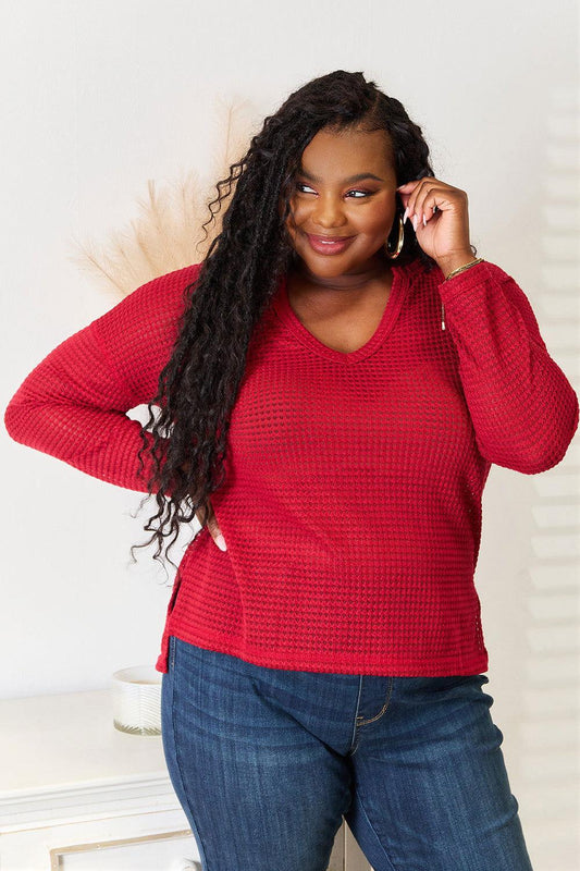 Culture Code Full Size Wide Notch Relax Top - Clothes For Her Online Store