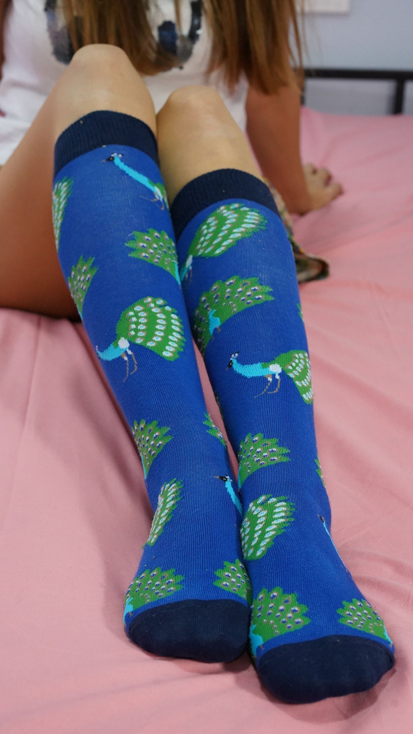 Women's Peacock Knee High Socks