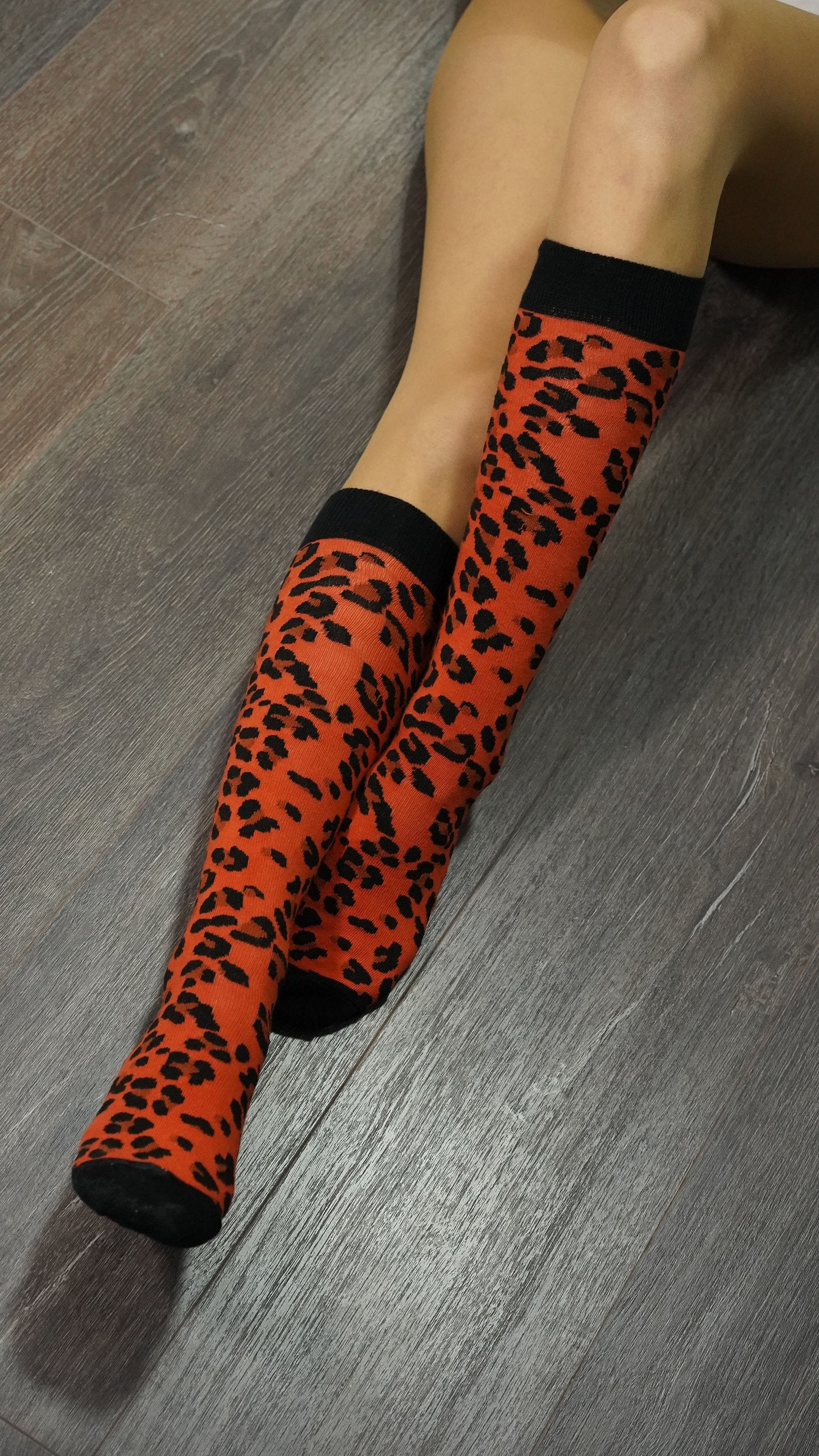 Women's Leopard Knee High Socks