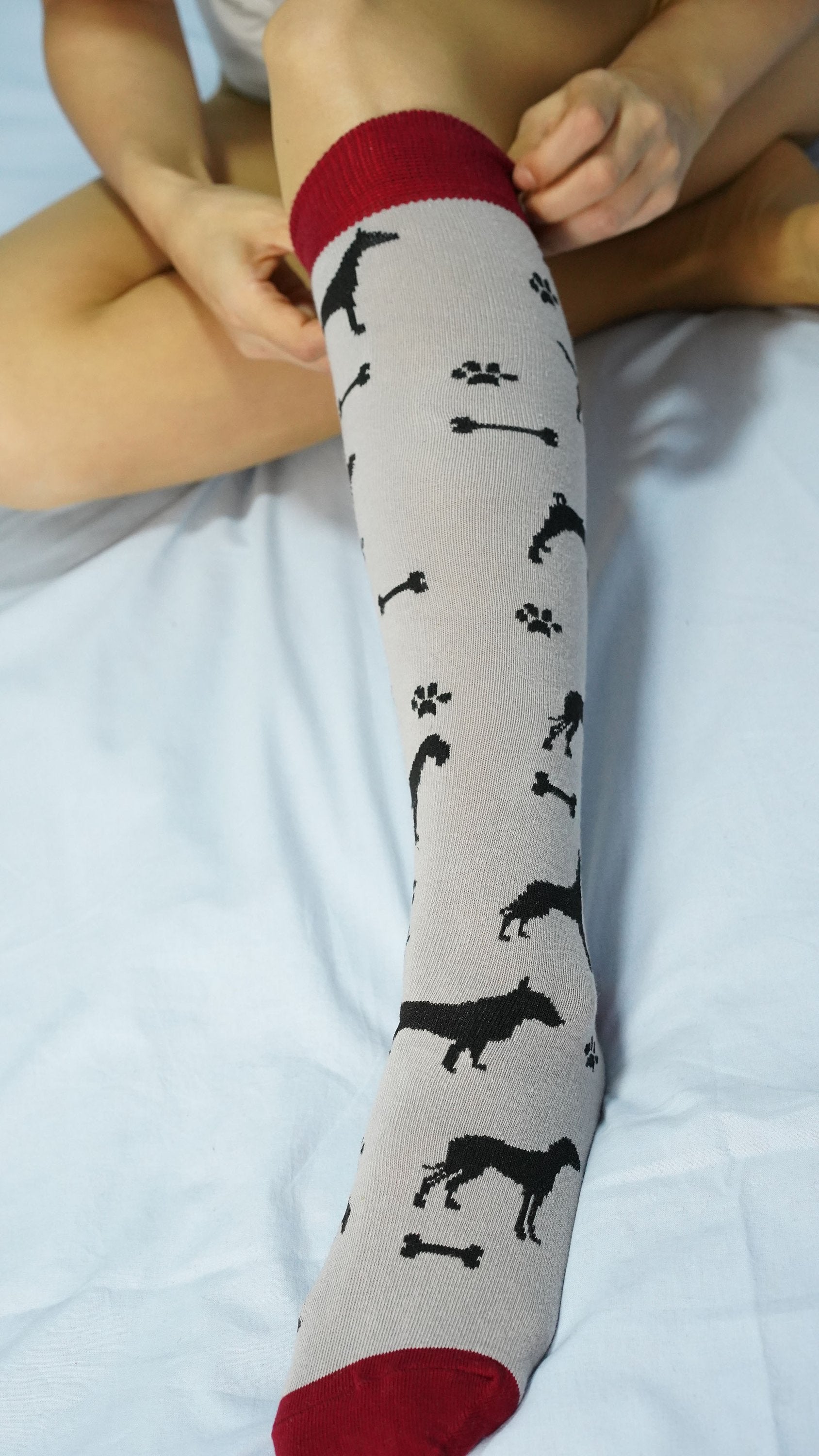 Women's Shadow Dog Knee High Socks